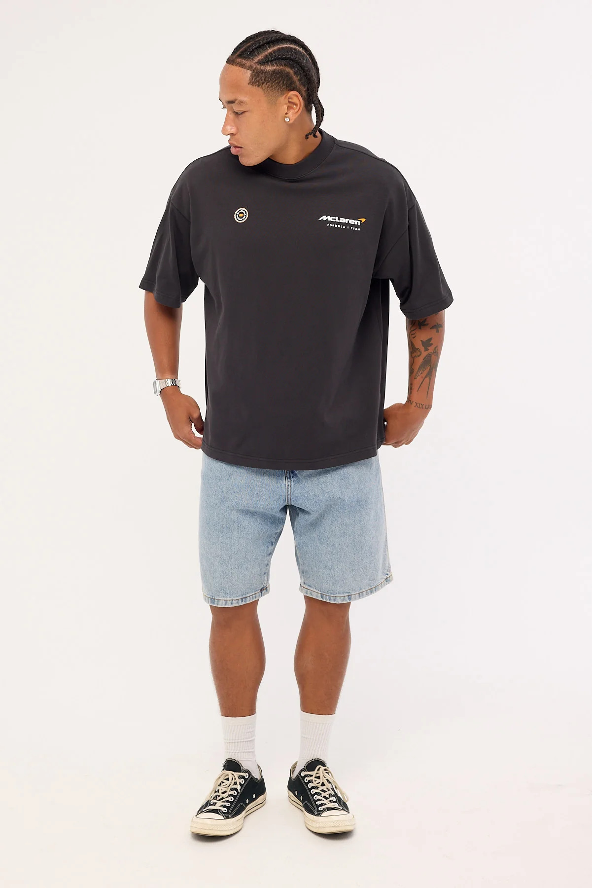 Mitchell & Ness McLaren 1963 Boxy Tee Faded Black - Image 4