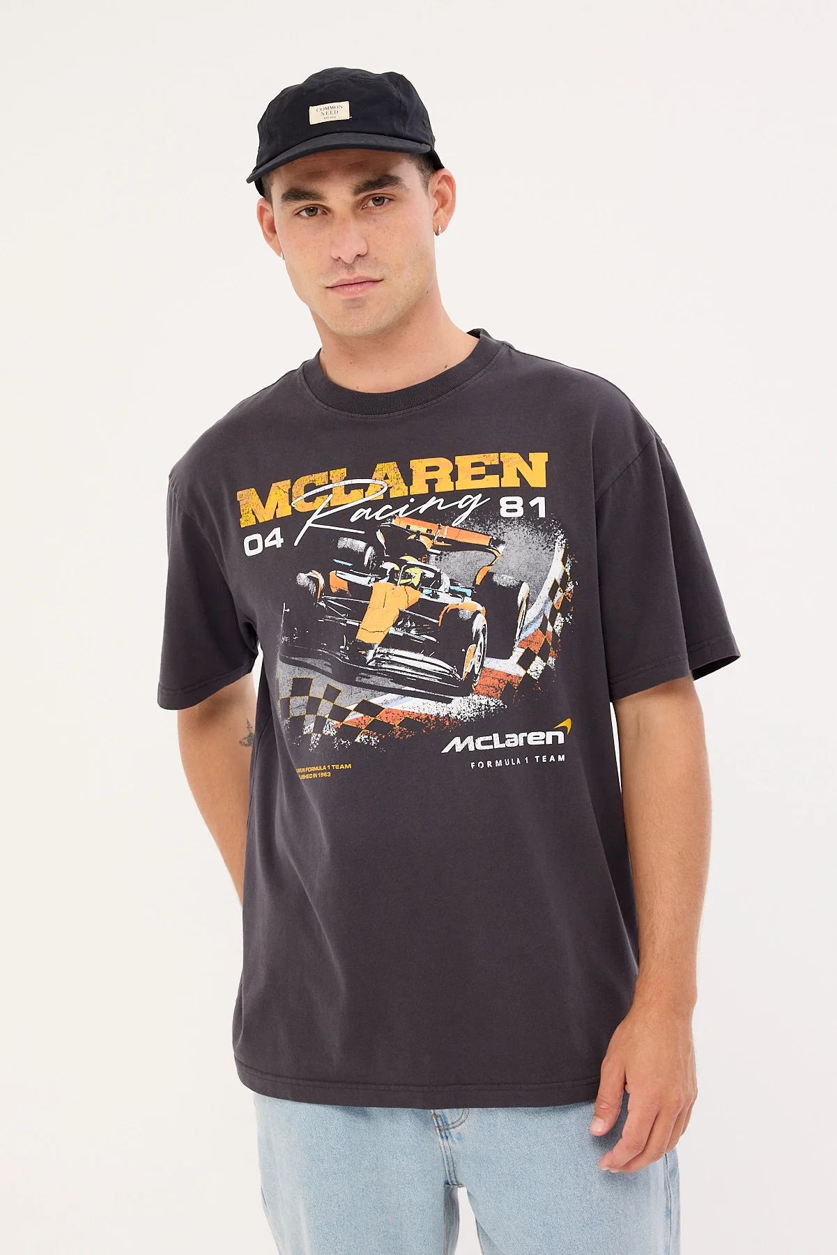 Mitchell & Ness McLaren Checkered Tee Washed/Vintage White