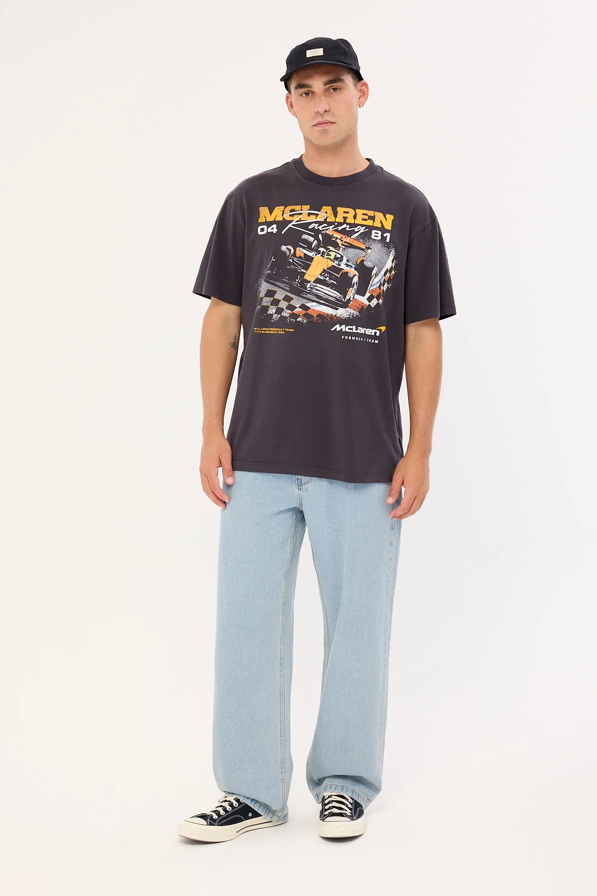 Mitchell & Ness McLaren Checkered Tee Washed/Vintage White - Image 2