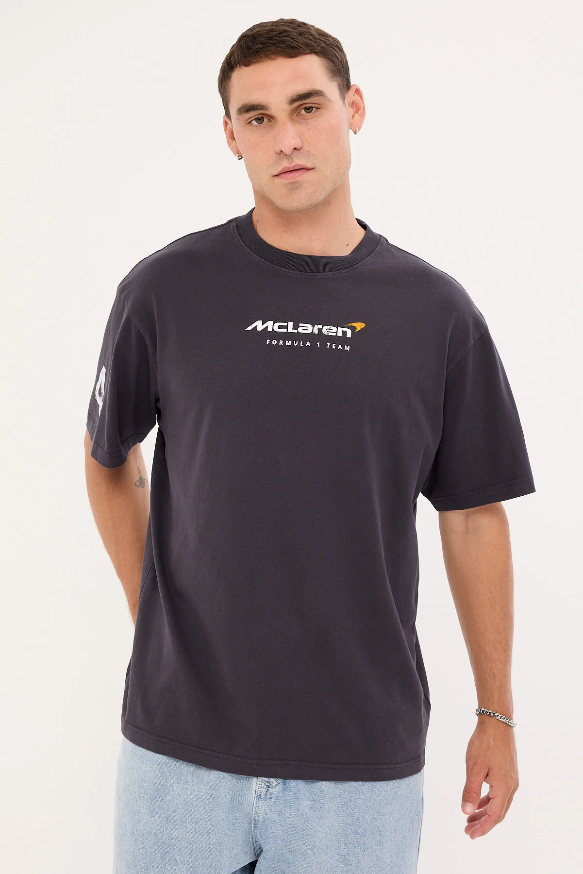 Mitchell & Ness McLaren Driver Teammates Tee Washed Black - Image 3