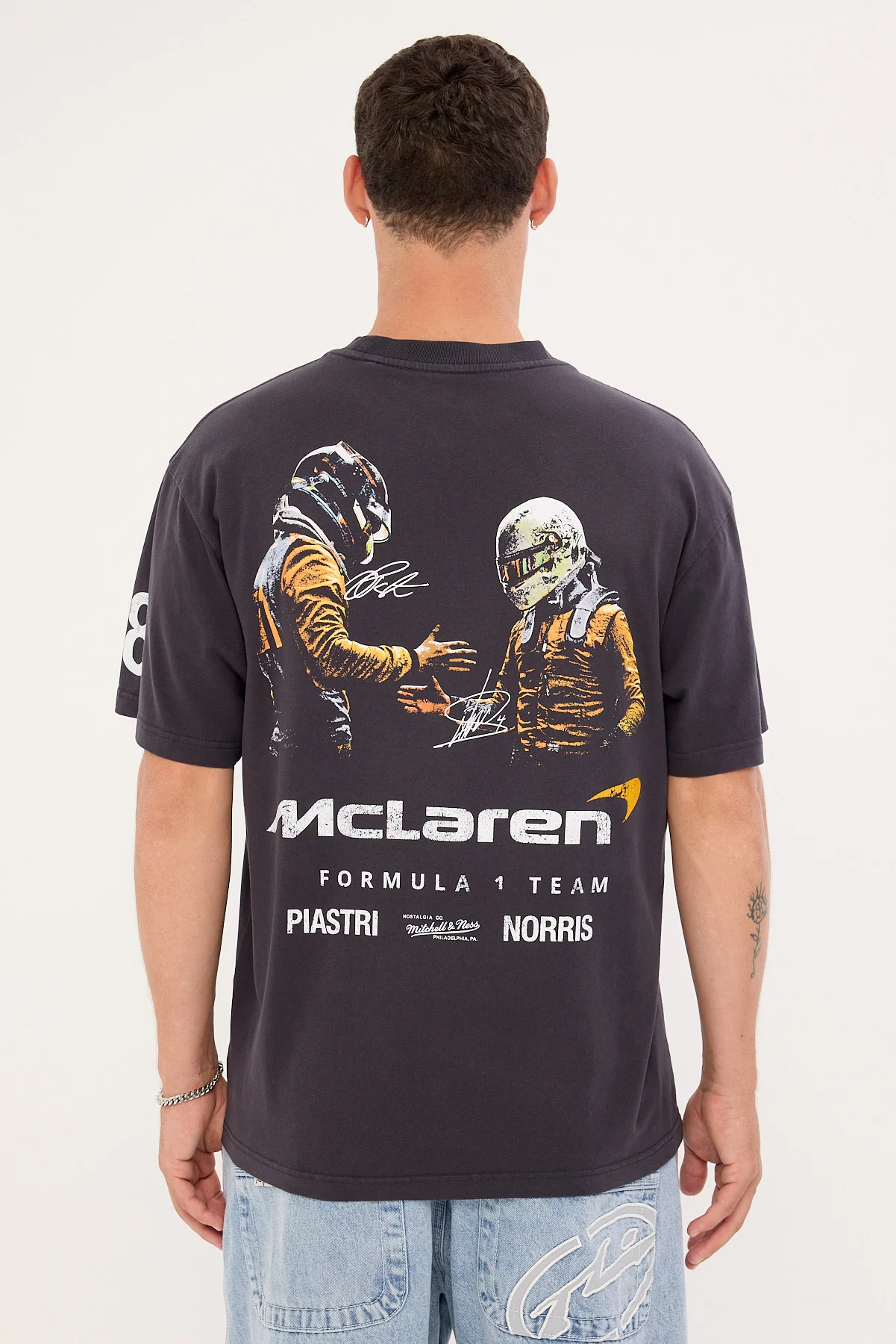 Mitchell & Ness McLaren Driver Teammates Tee Washed Black - Image 6