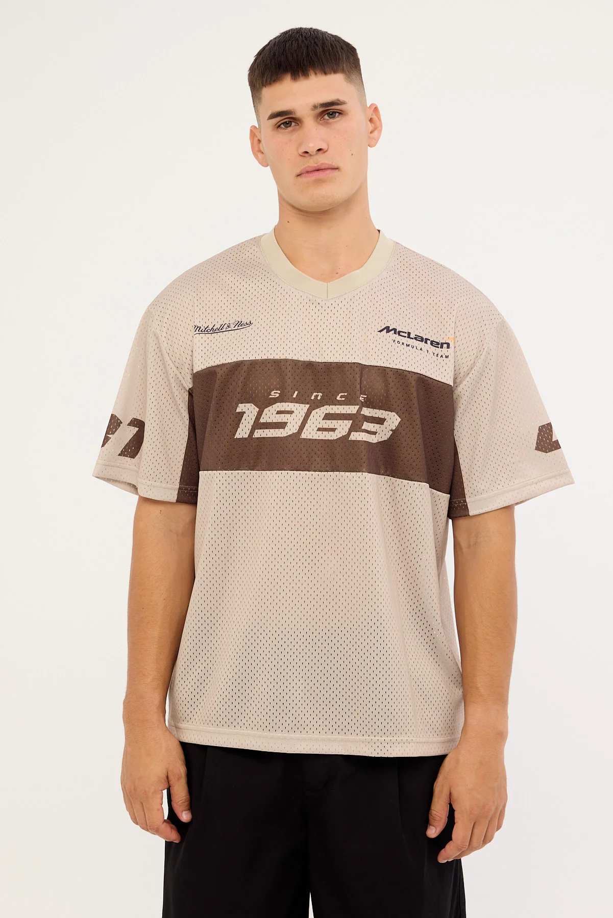 Mitchell & Ness Mclaren Racing Jersey Chocolate/Gravel Stone