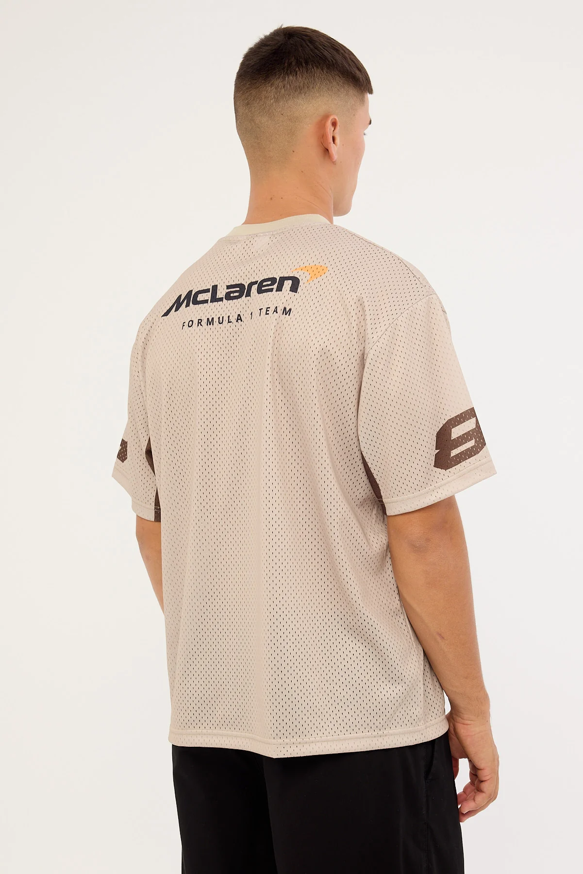 Mitchell & Ness Mclaren Racing Jersey Chocolate/Gravel Stone - Image 5