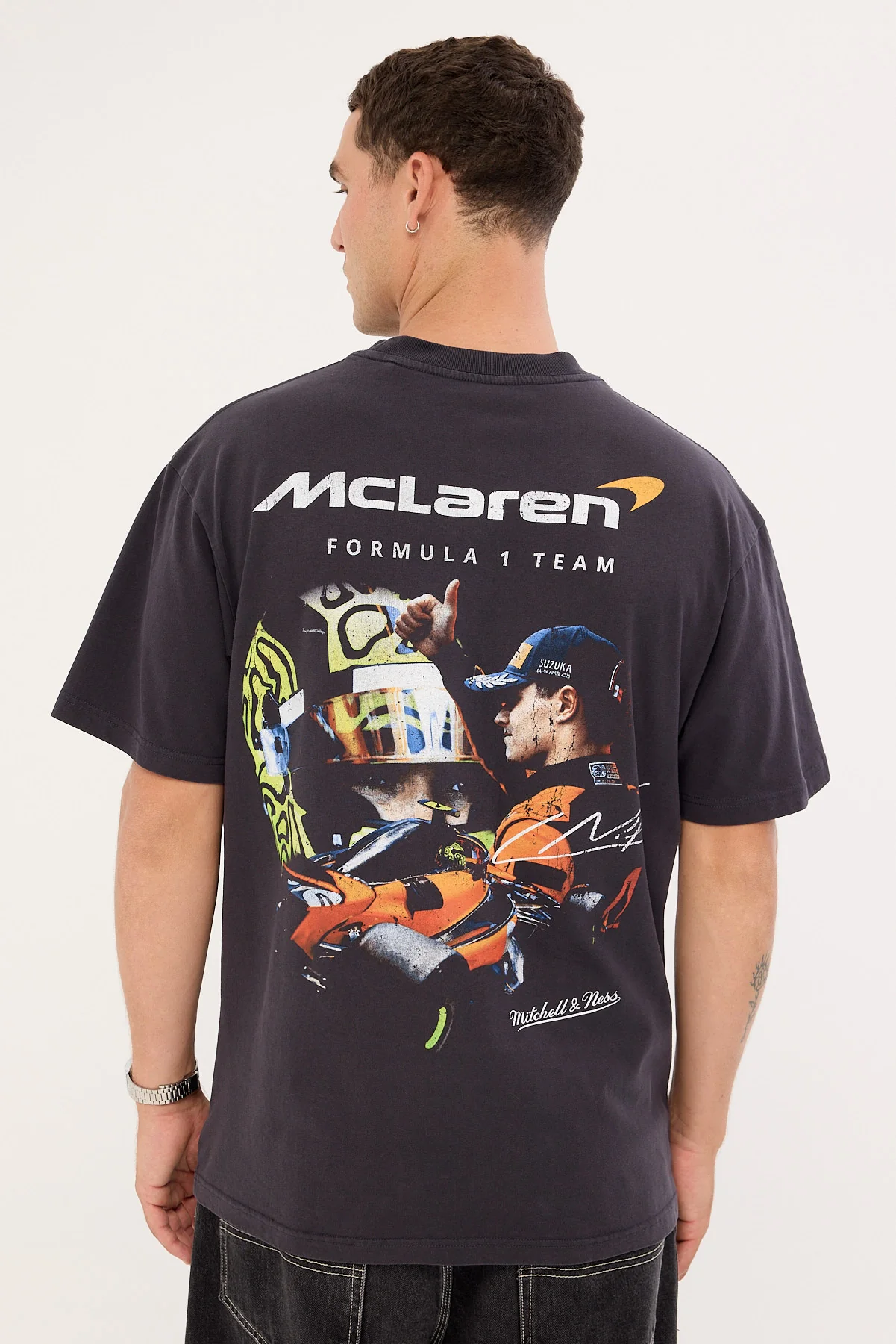 Mitchell & Ness McLaren Signature Tee Washed Black