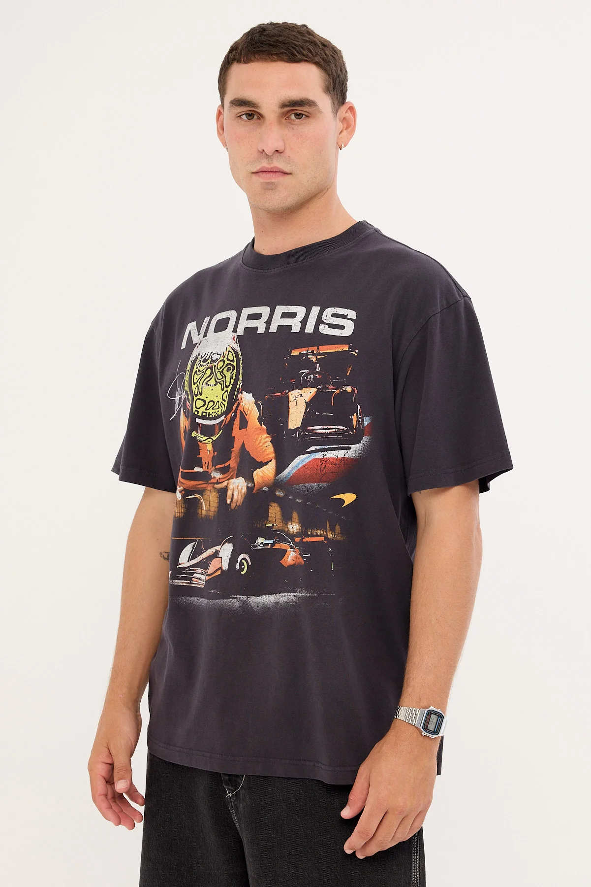 Mitchell & Ness McLaren Signature Tee Washed Black - Image 5