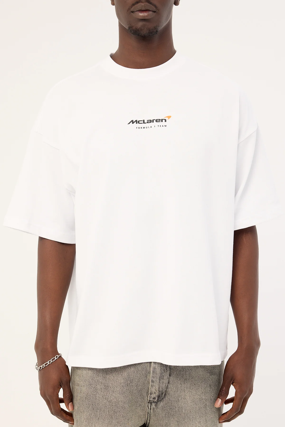 Mitchell & Ness Mclaren Tailgate Boxy Tee Vintage White - Image 7