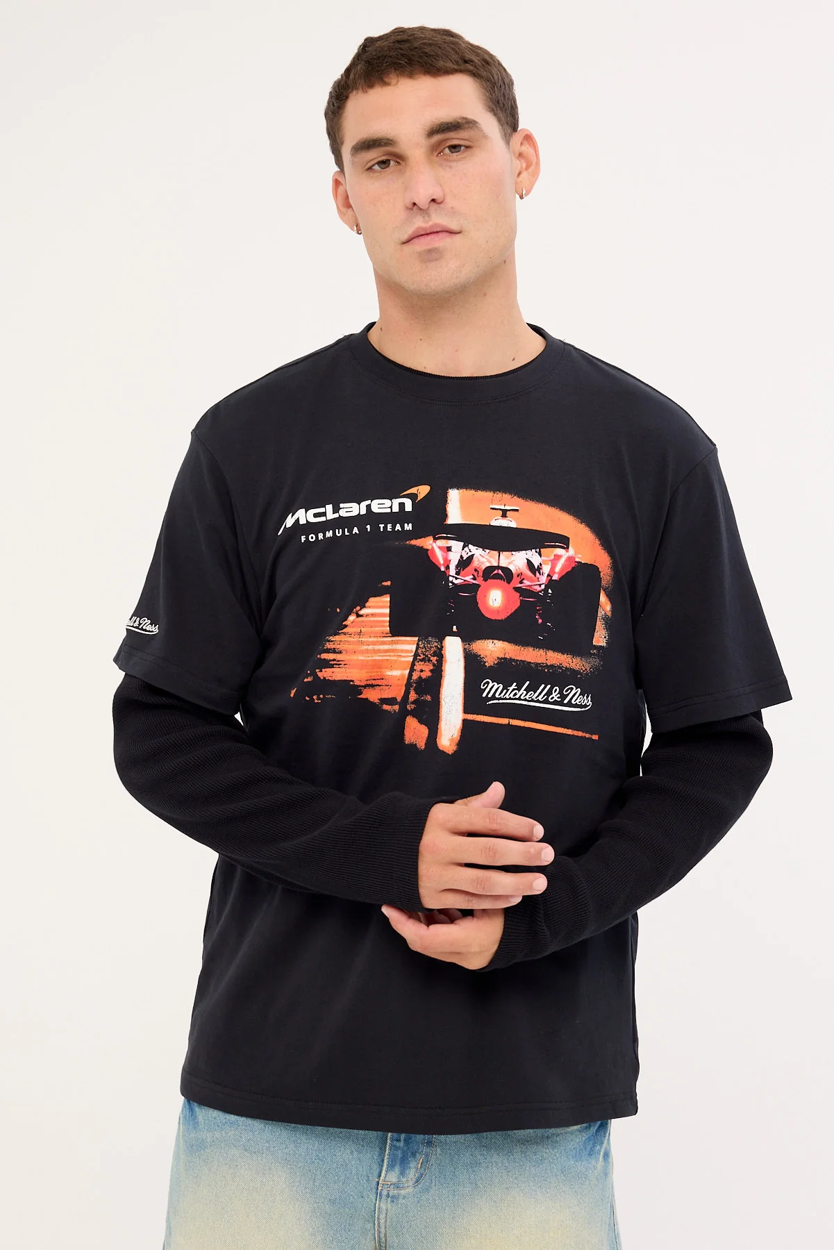 Mitchell & Ness McLaren Track Limits Tee Faded Black