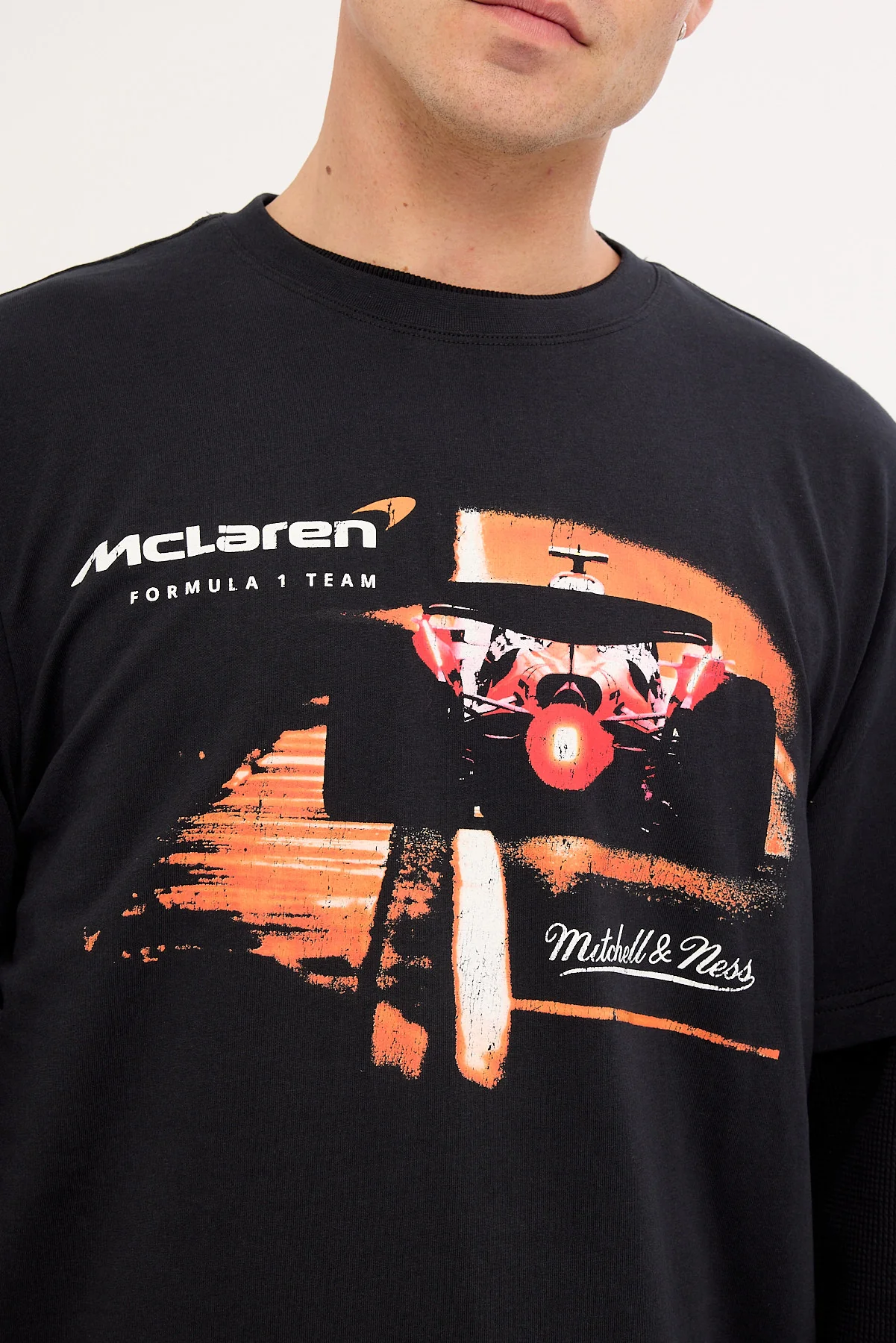 Mitchell & Ness McLaren Track Limits Tee Faded Black - Image 3