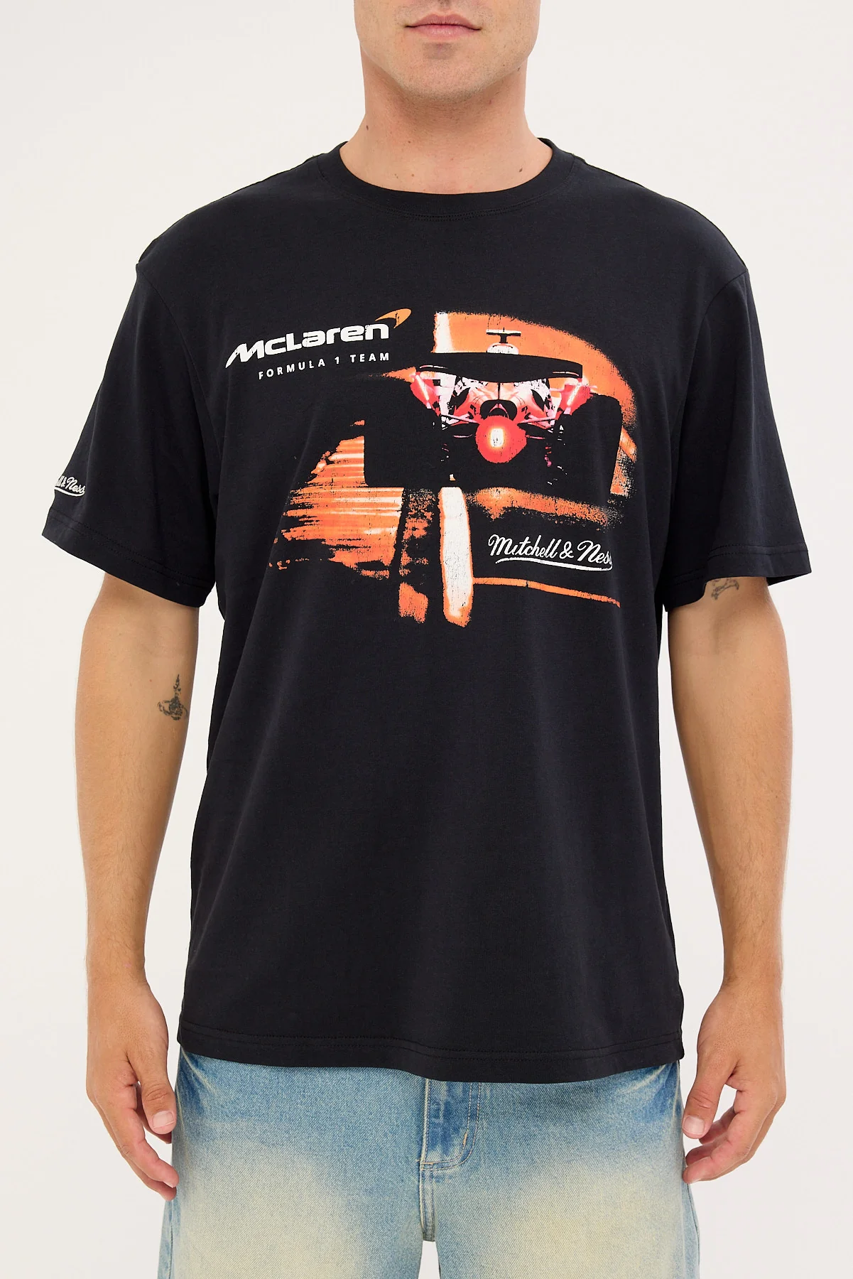 Mitchell & Ness McLaren Track Limits Tee Faded Black - Image 6
