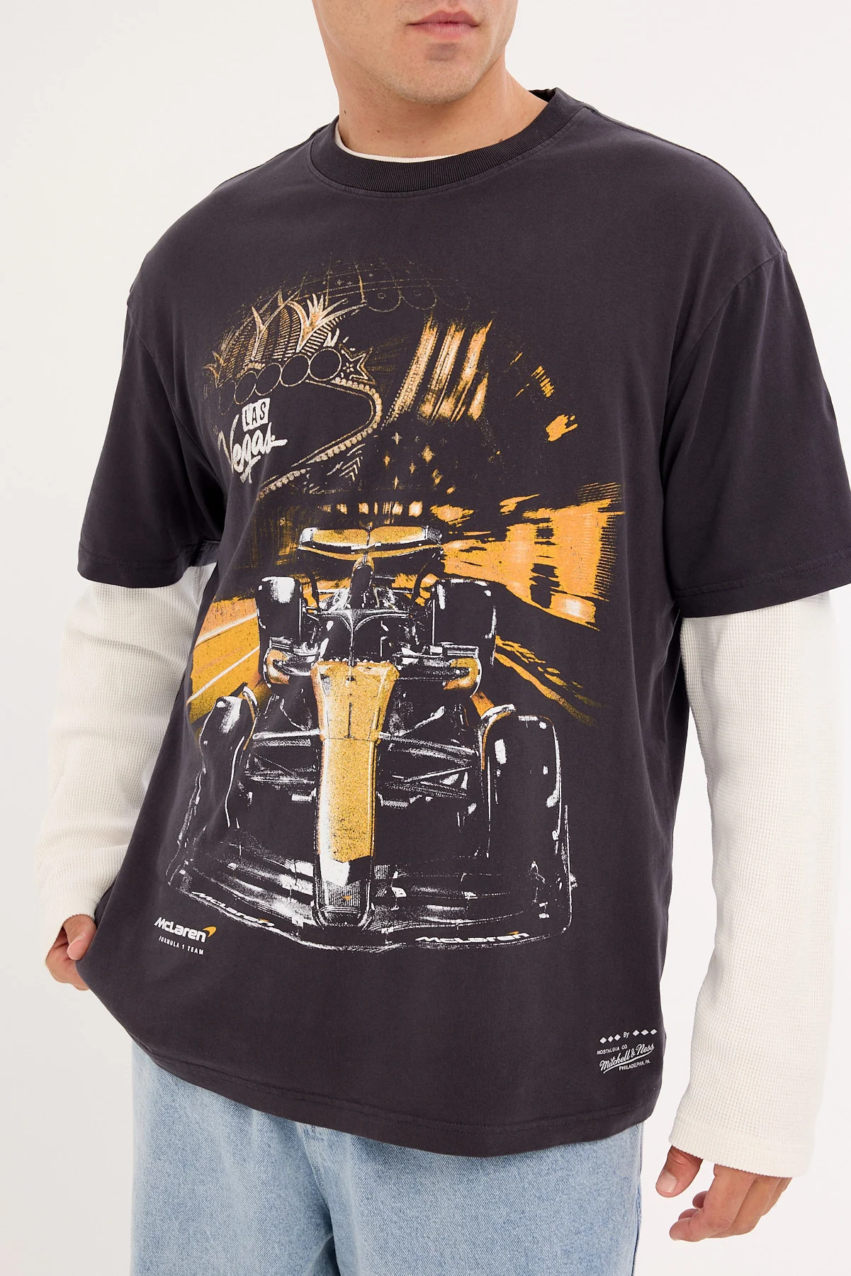 Mitchell & Ness McLaren Vegas 2025 Tee Washed Black - Image 3