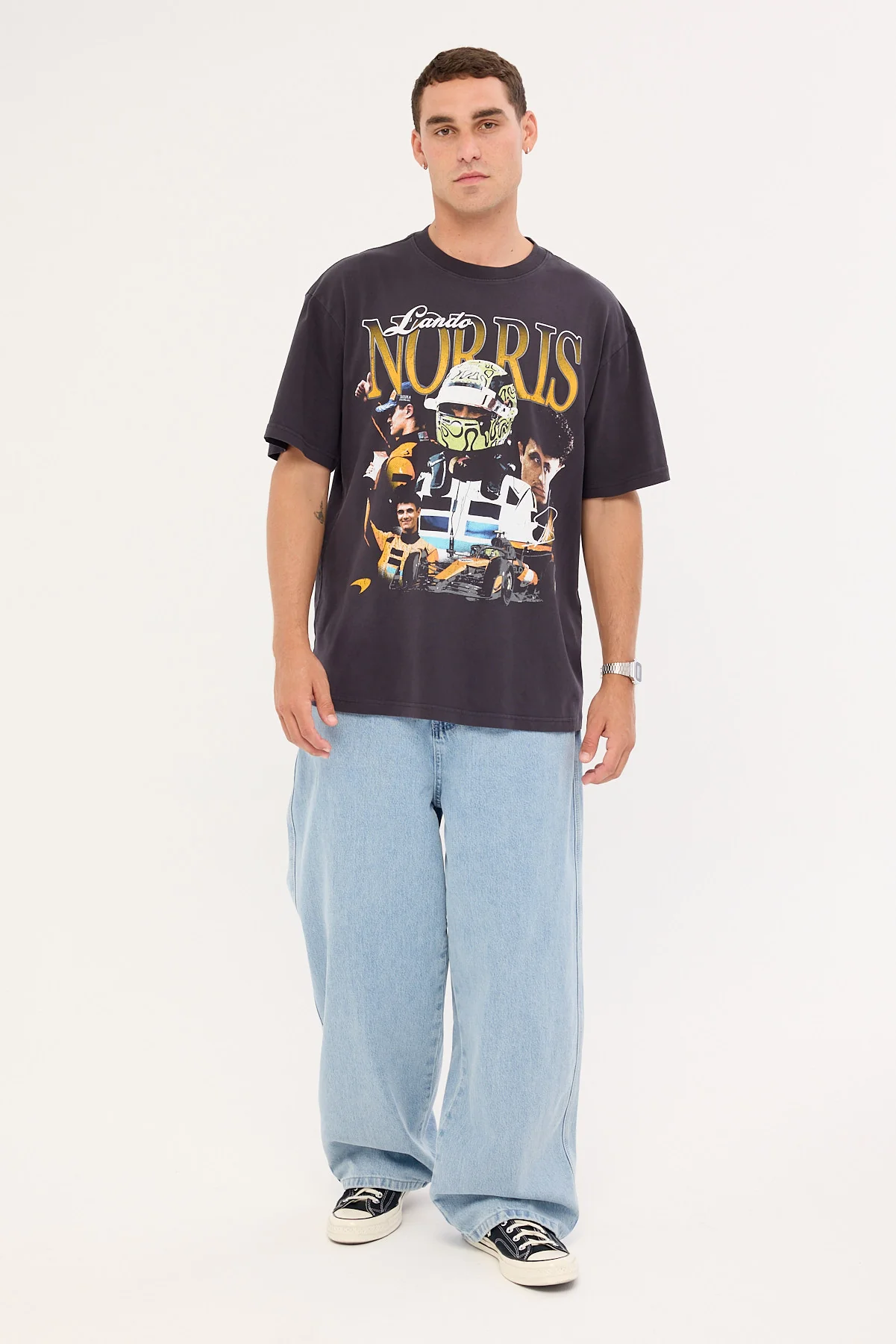 Mitchell & Ness Norris Driver Tee Washed Black - Image 2