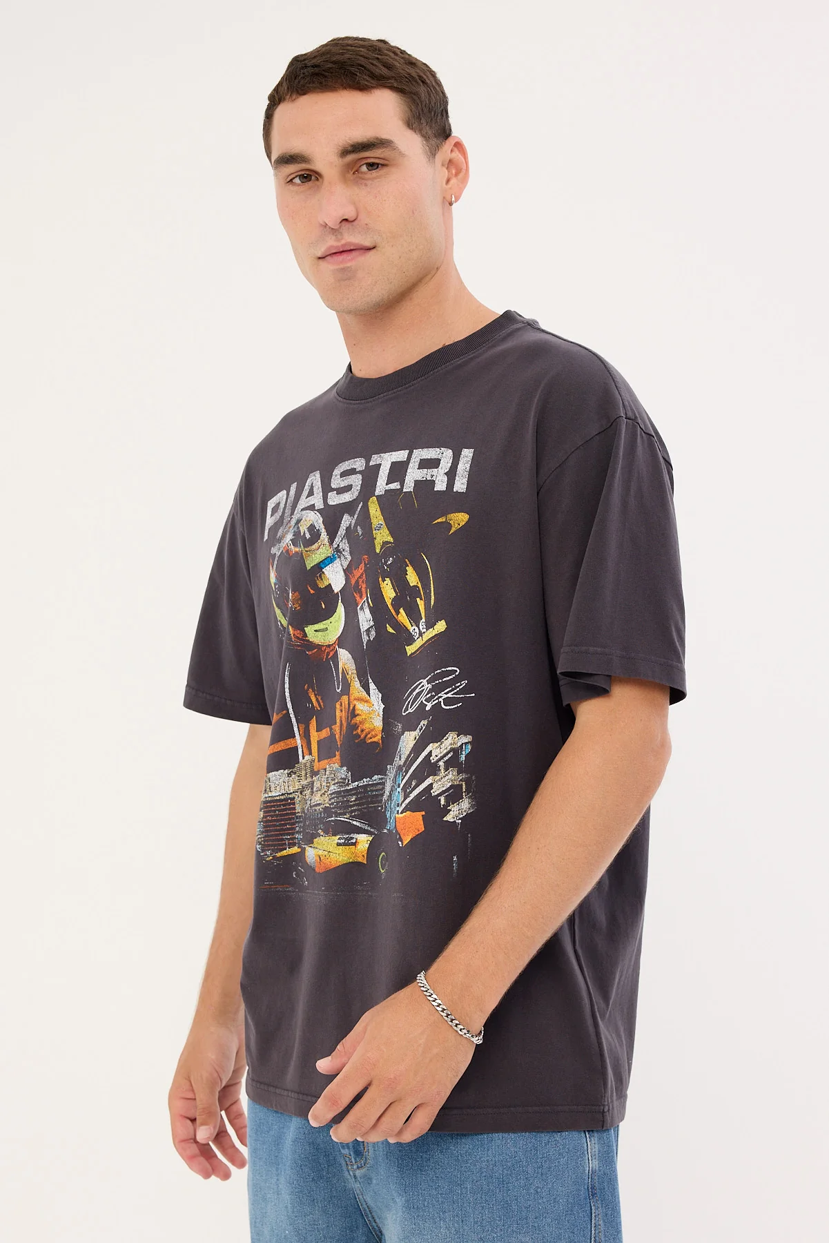 Mitchell & Ness Piastri Signature Tee Washed Black - Image 5