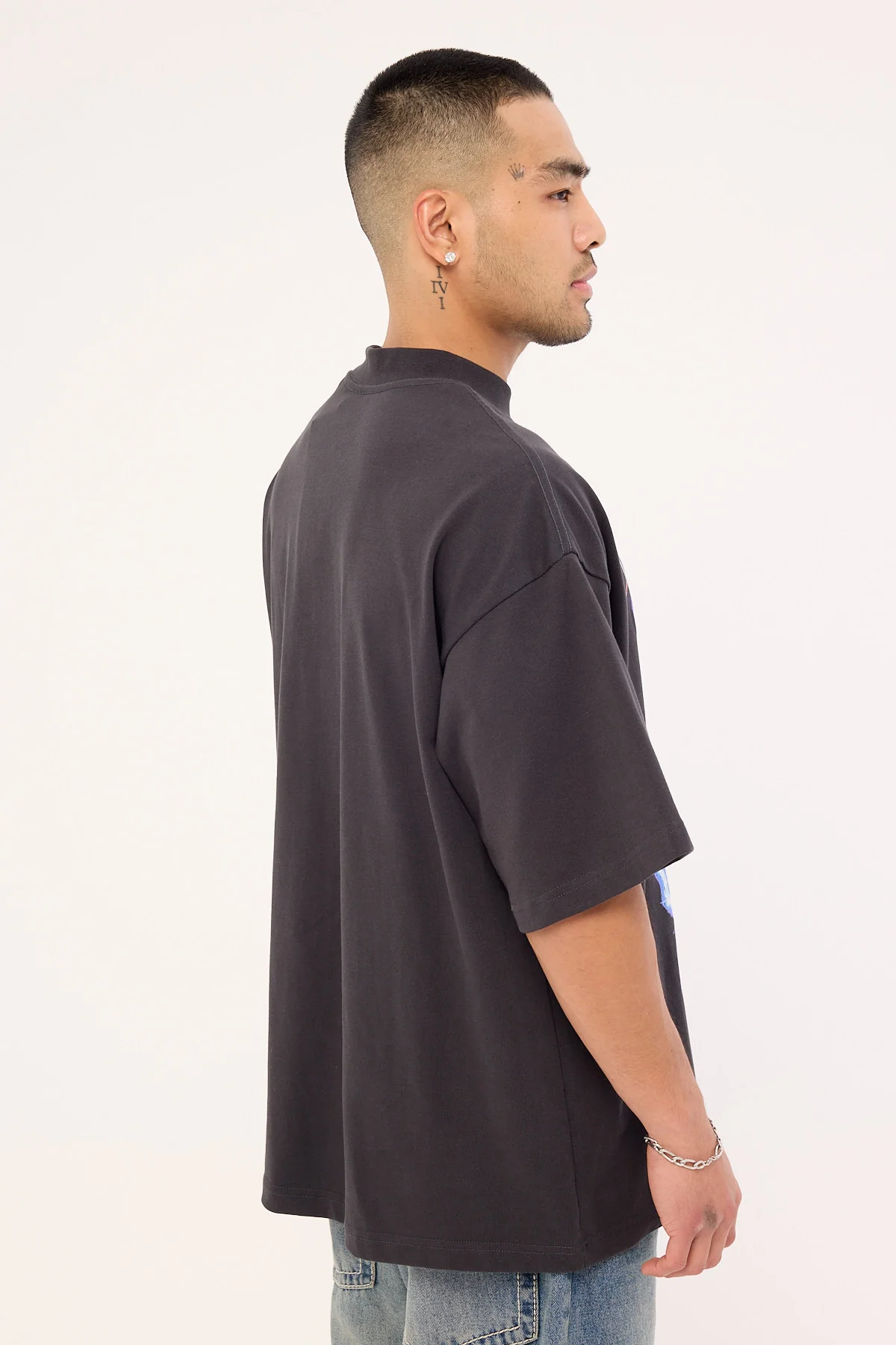 Mitchell & Ness The Rock Final Boss Oversize Boxy Tee Faded Black - Image 6