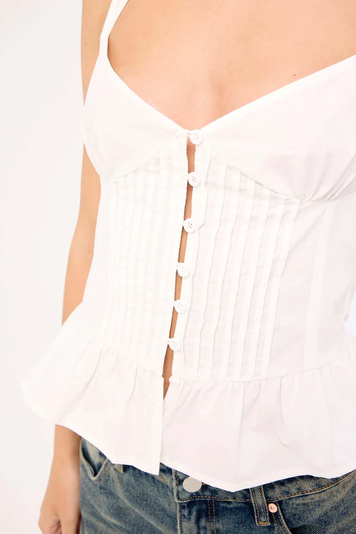 Motel Arata Shirt Poplin Ivory - Image 8