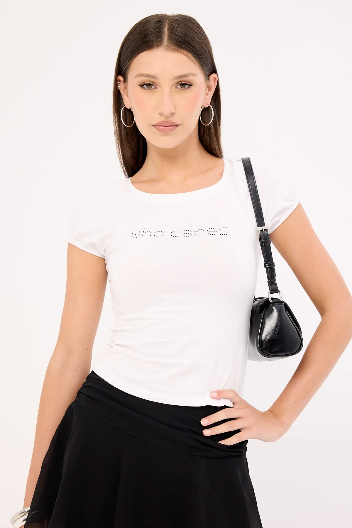 Motel Chihiro Top White Who Cares