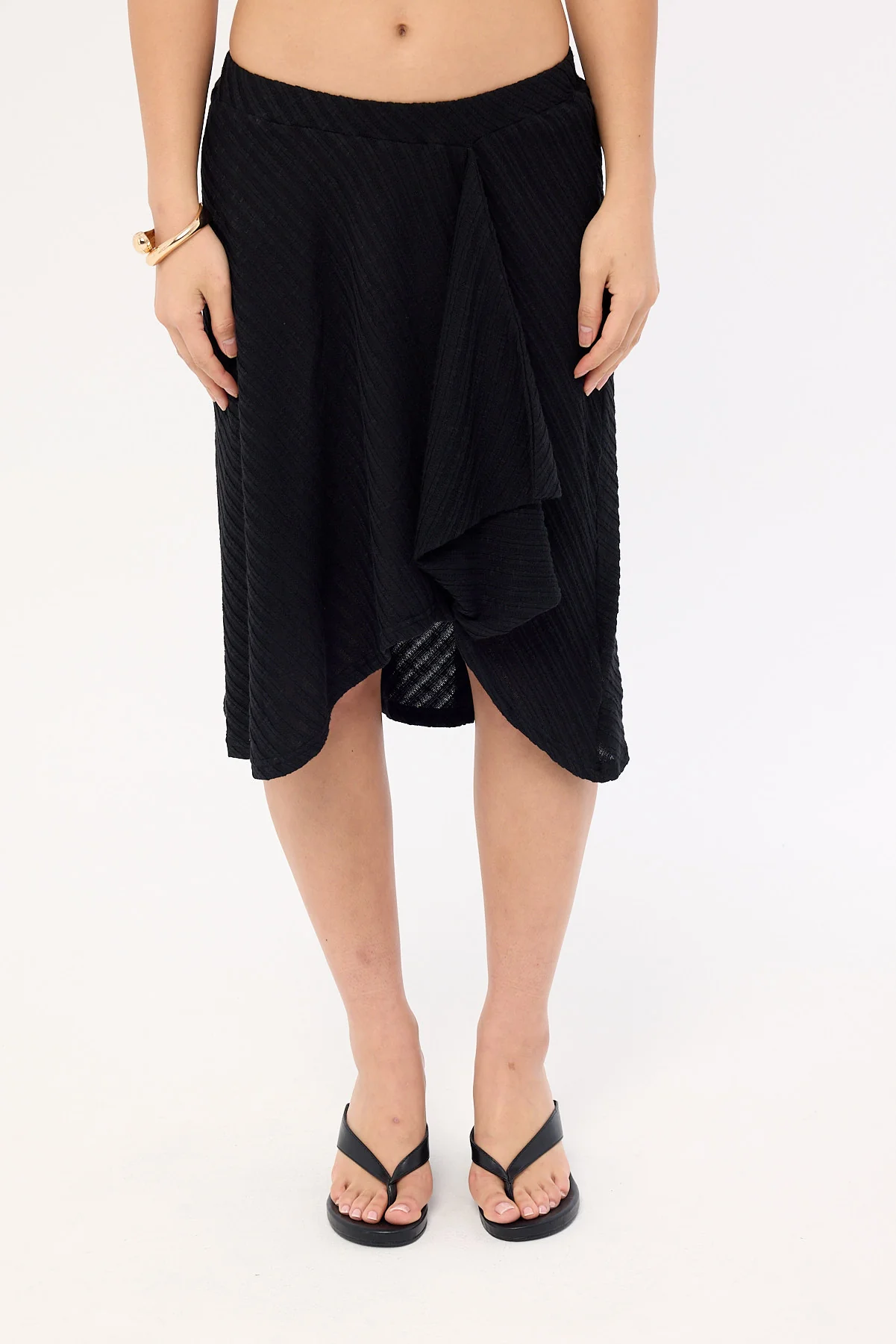 Motel Esmeray Skirt Sheer DGL Knit Black - Image 6