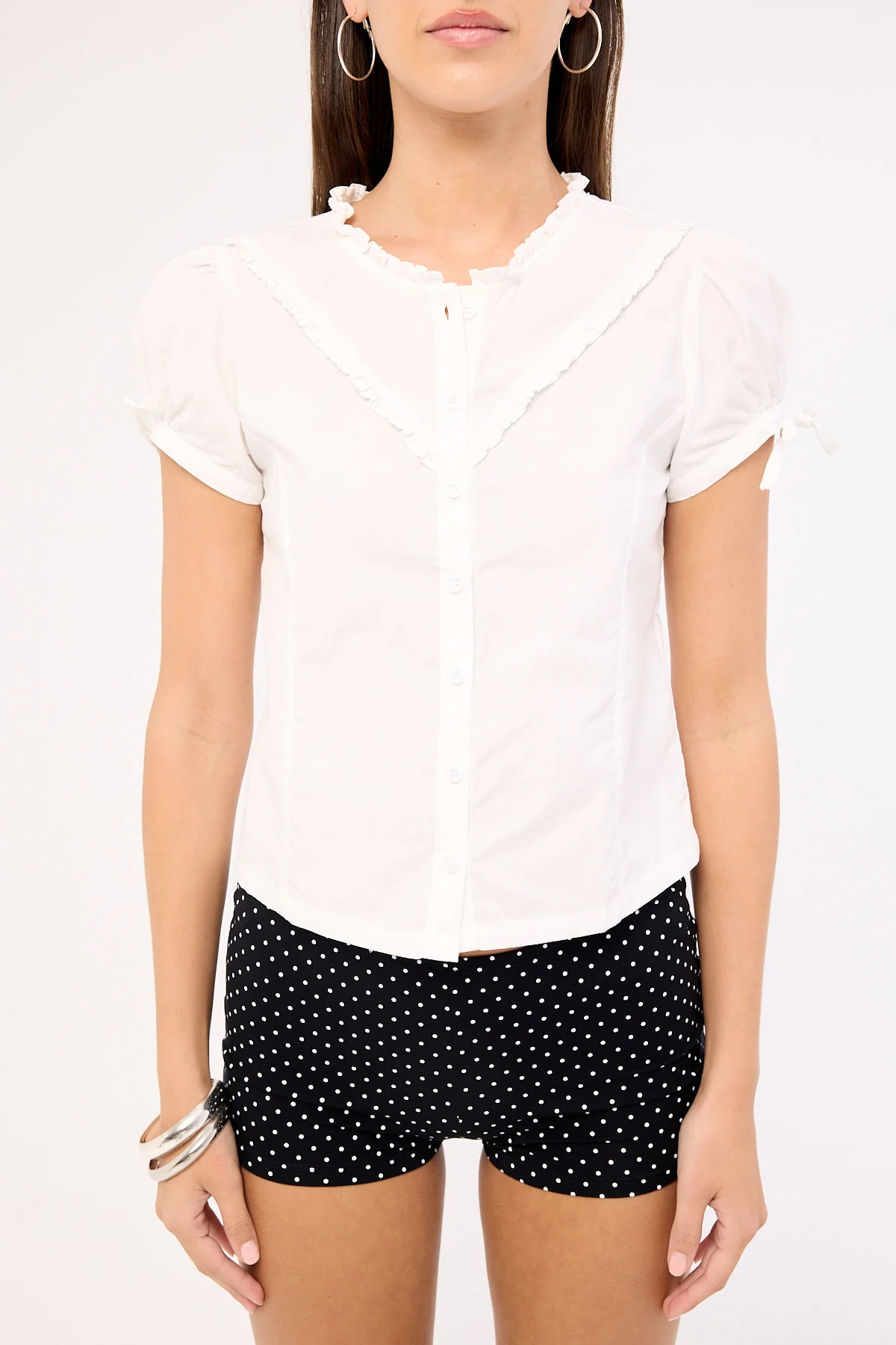 Motel Legra Shirt Poplin White - Image 6