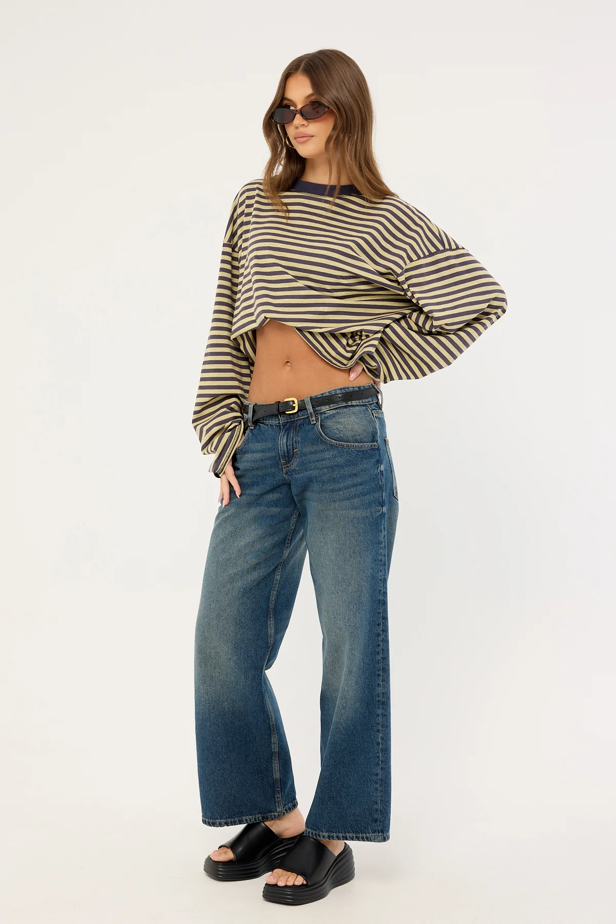 Motel Low Rise Parallel Jean Steel Blue - Image 4