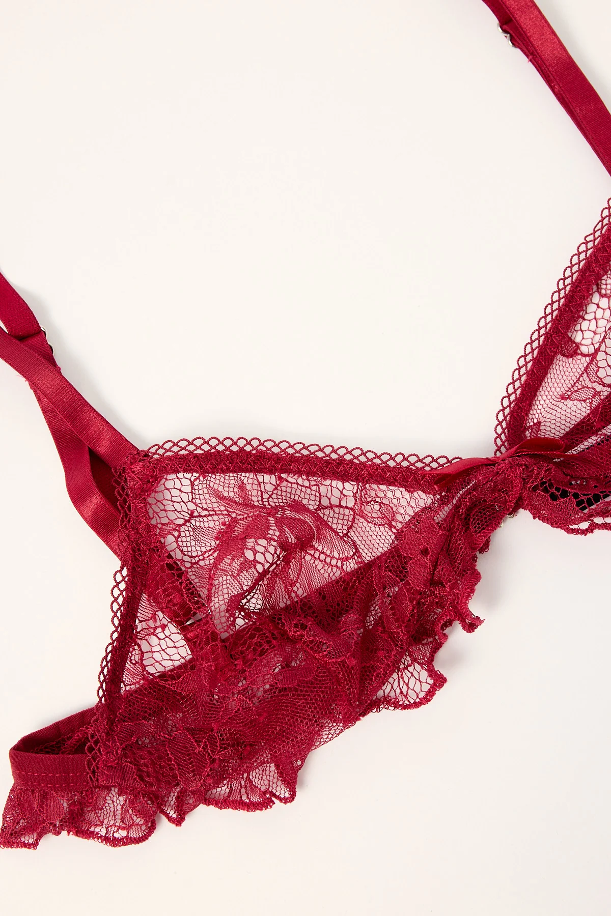 Motel Najya Lace Bra Burgundy - Image 2