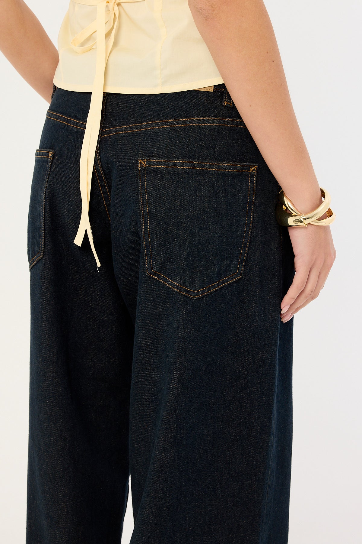 Motel Roomy Extra Wide Low Rise Jean Indigo - Image 5
