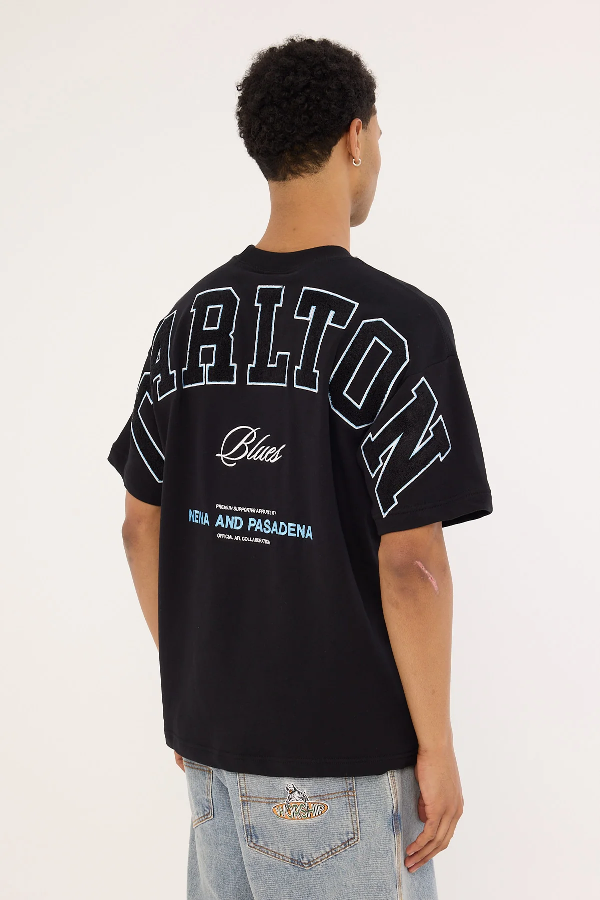 Nena & Pasadena Carlton Stadium Loopback Tee Black - Image 2