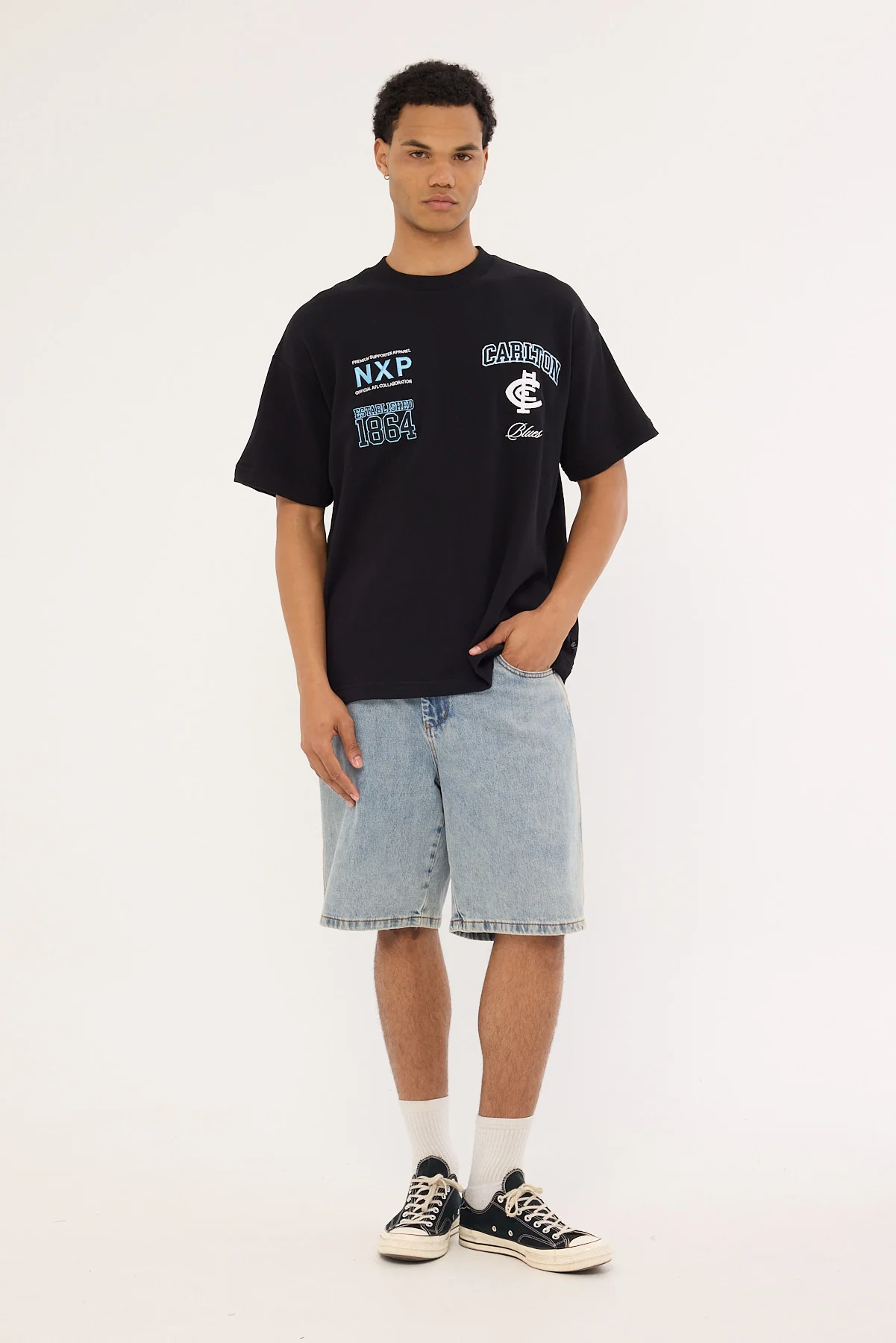 Nena & Pasadena Carlton Stadium Loopback Tee Black - Image 3