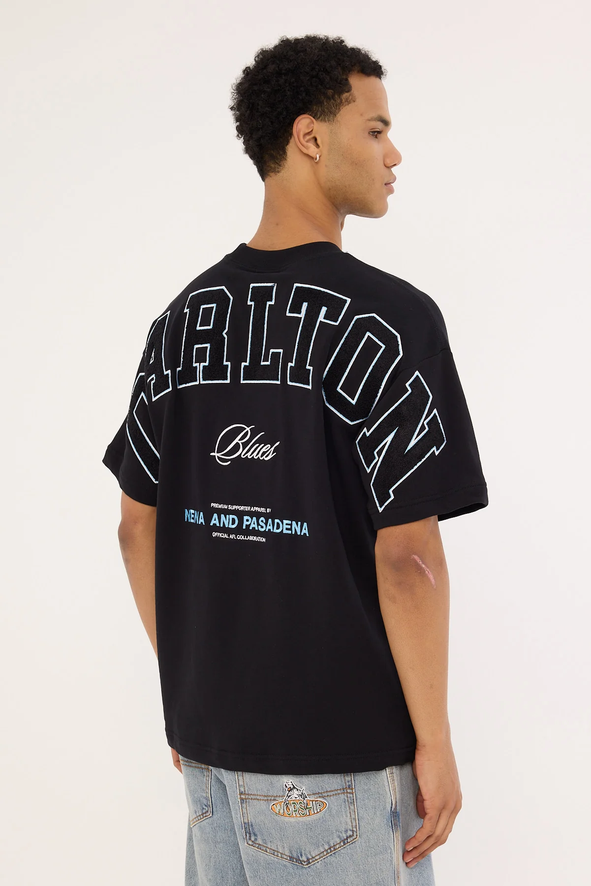 Nena & Pasadena Carlton Stadium Loopback Tee Black - Image 7