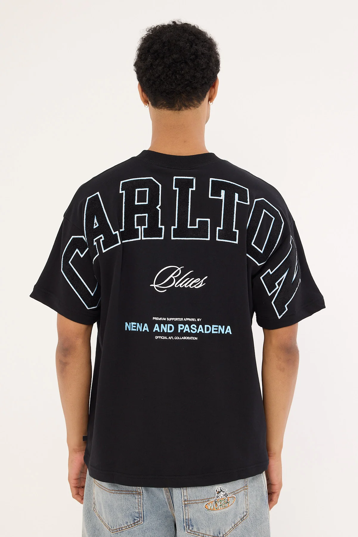 Nena & Pasadena Carlton Stadium Loopback Tee Black - Image 8