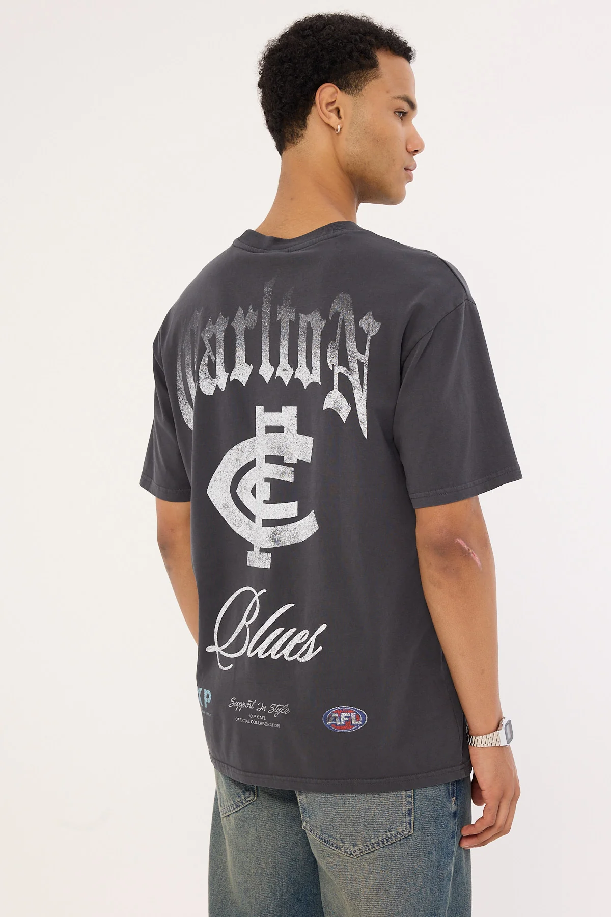Nena & Pasadena Carlton Vintage Goth Tee Pigment Asphalt - Image 3