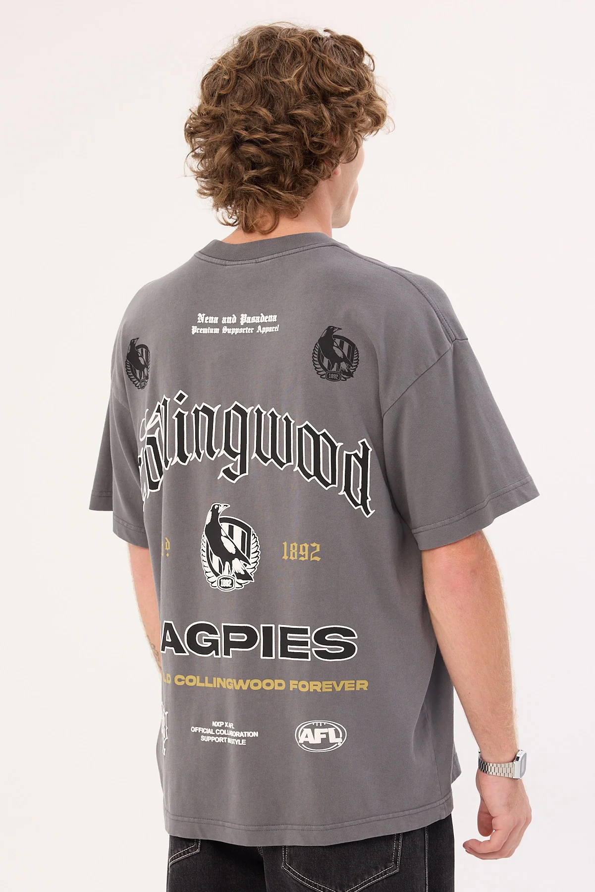 Nena & Pasadena Collingwood Stack Tee Pigment Charcoal - Image 7