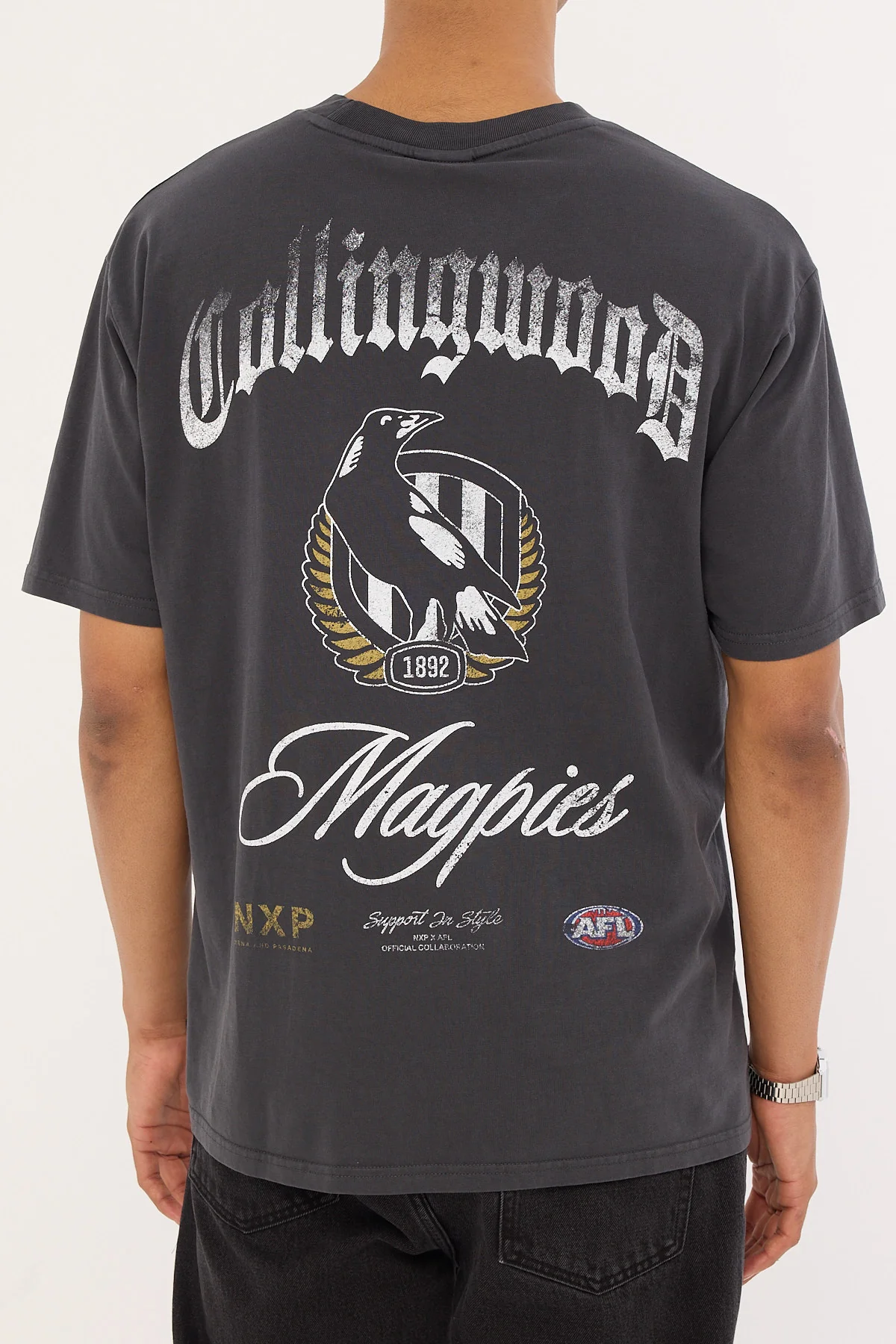 Nena & Pasadena Collingwood Vintage Goth Tee Pigment Asphalt - Image 2