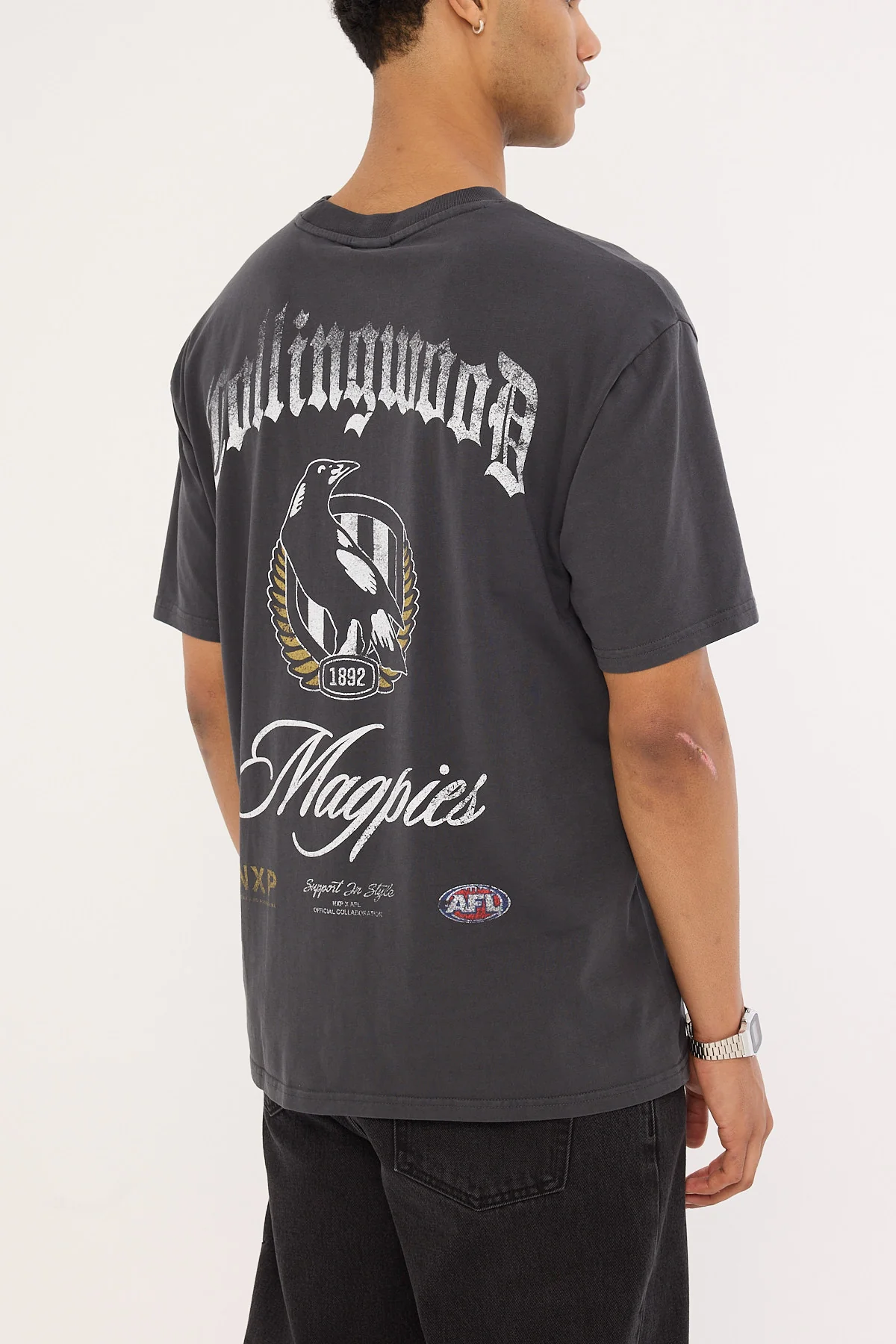 Nena & Pasadena Collingwood Vintage Goth Tee Pigment Asphalt - Image 6