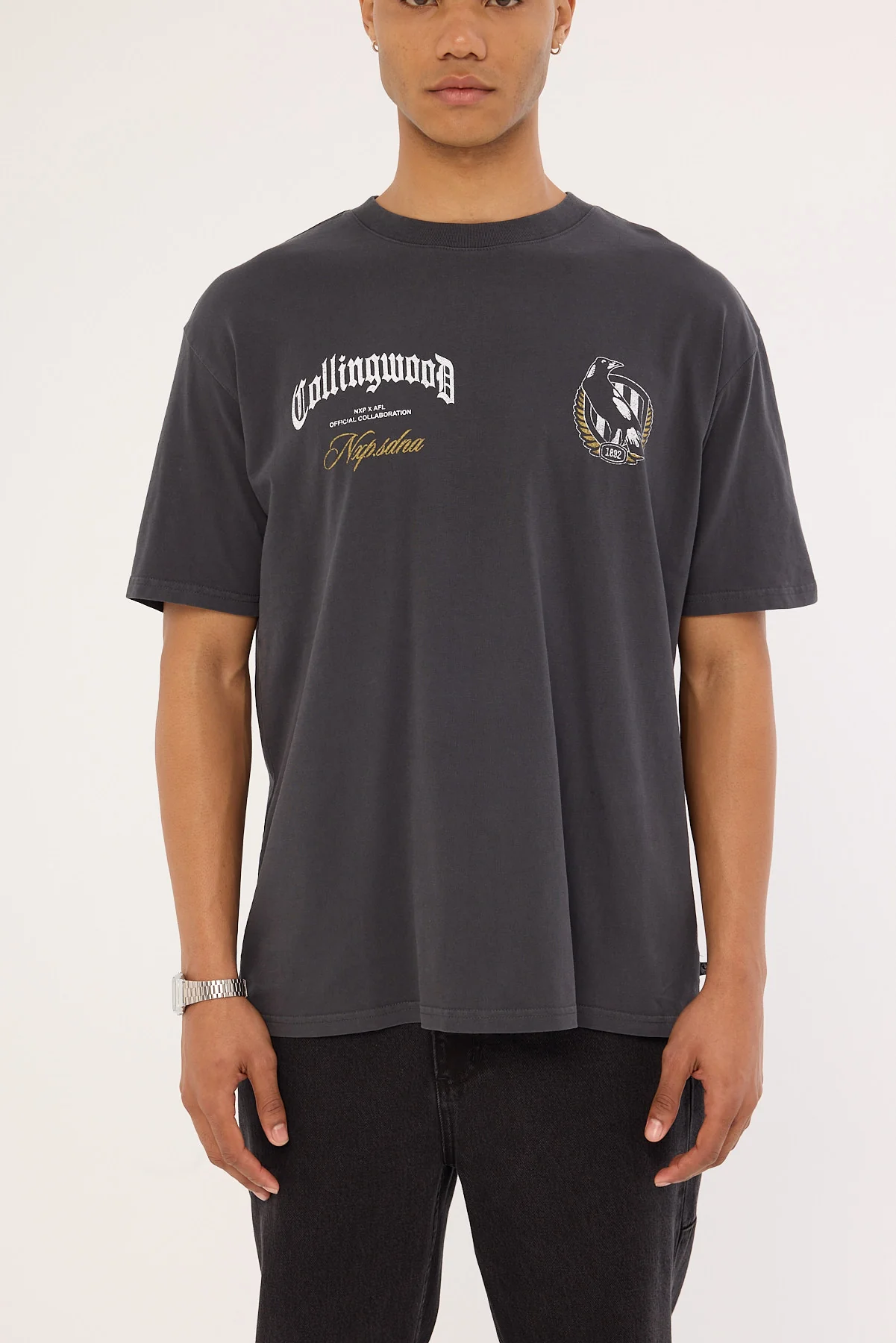 Nena & Pasadena Collingwood Vintage Goth Tee Pigment Asphalt - Image 7