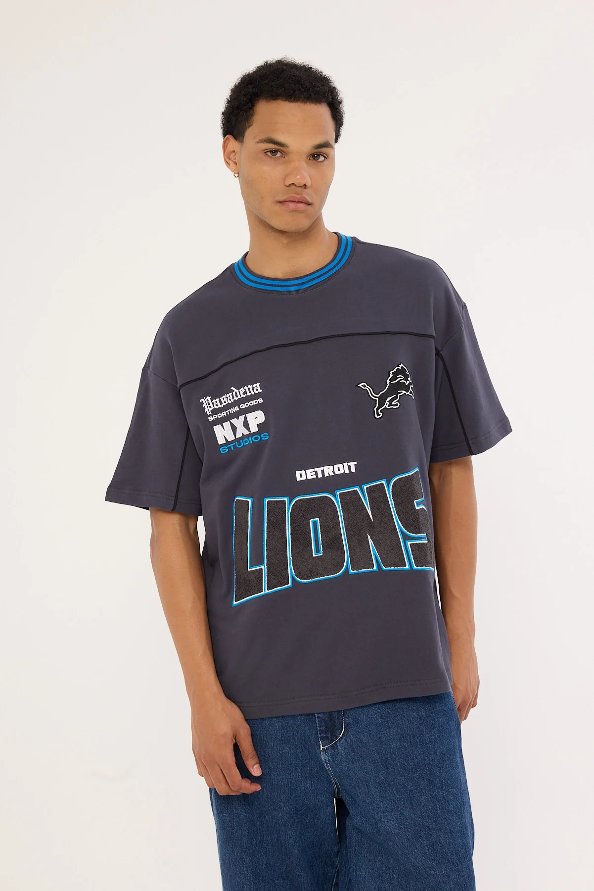 Nena & Pasadena D-Lions Zone Tee Dark Steel Gray