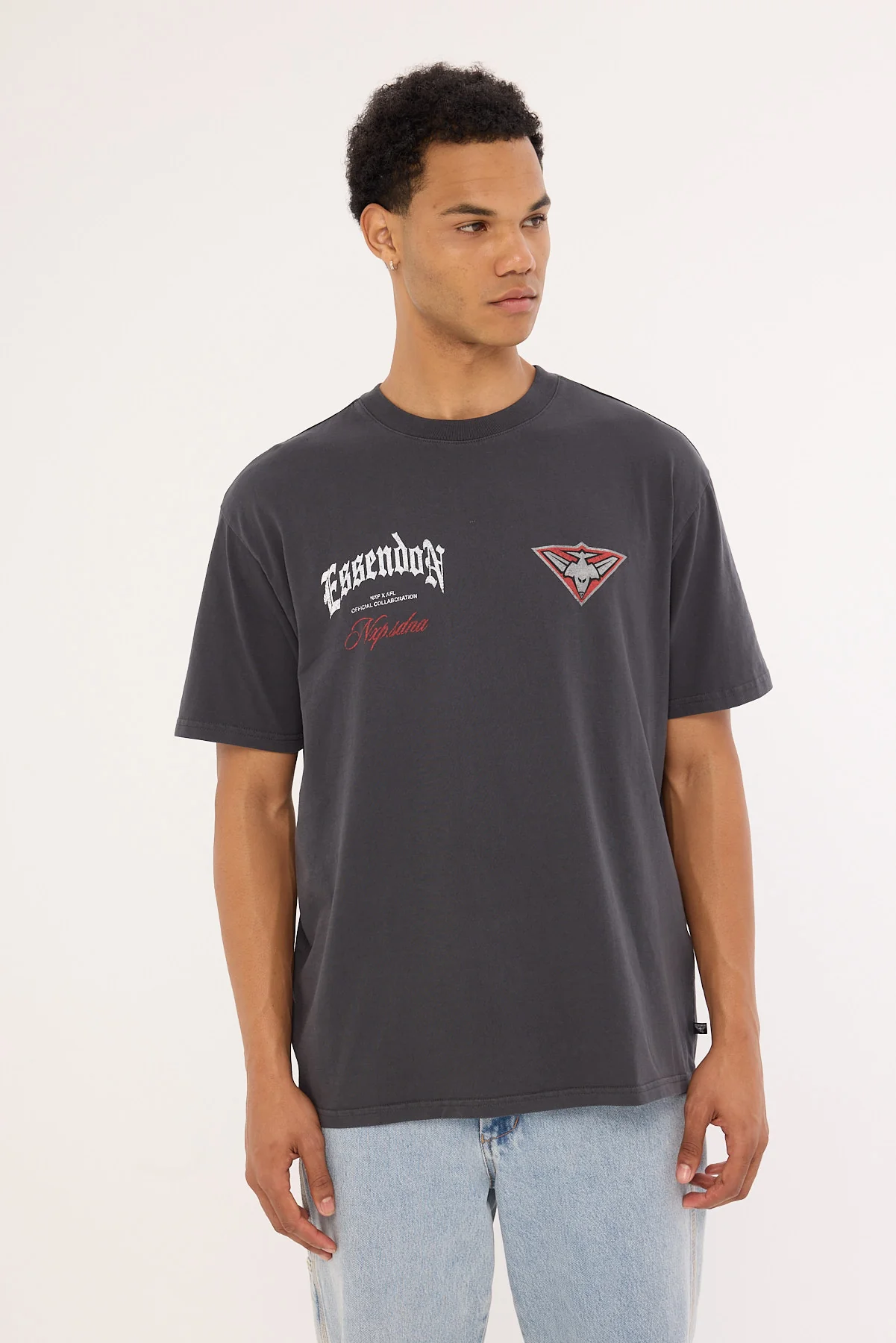 Nena & Pasadena Essendon Vintage Goth Tee Pigment Asphalt - Image 2