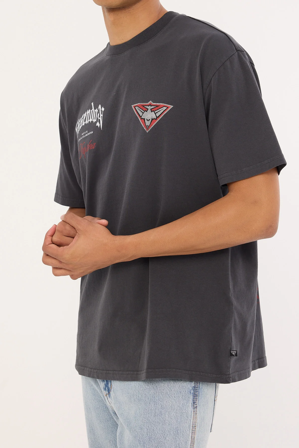 Nena & Pasadena Essendon Vintage Goth Tee Pigment Asphalt - Image 3