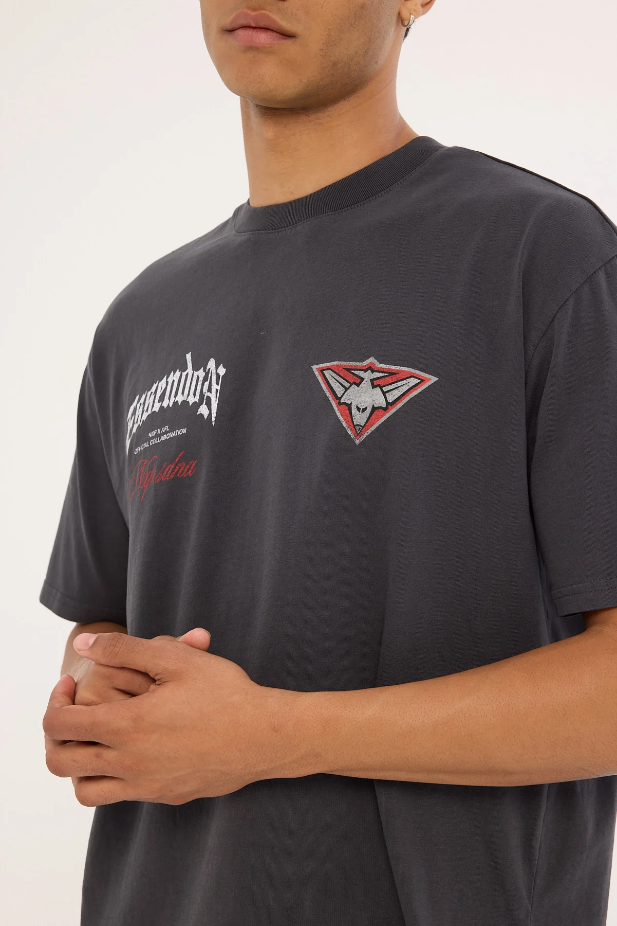 Nena & Pasadena Essendon Vintage Goth Tee Pigment Asphalt - Image 4