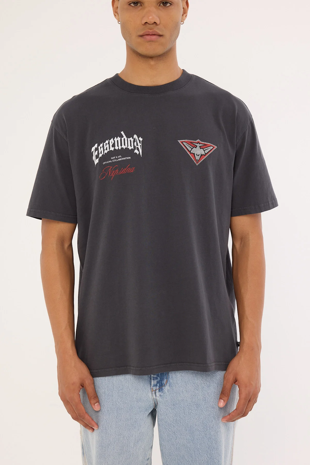 Nena & Pasadena Essendon Vintage Goth Tee Pigment Asphalt - Image 6