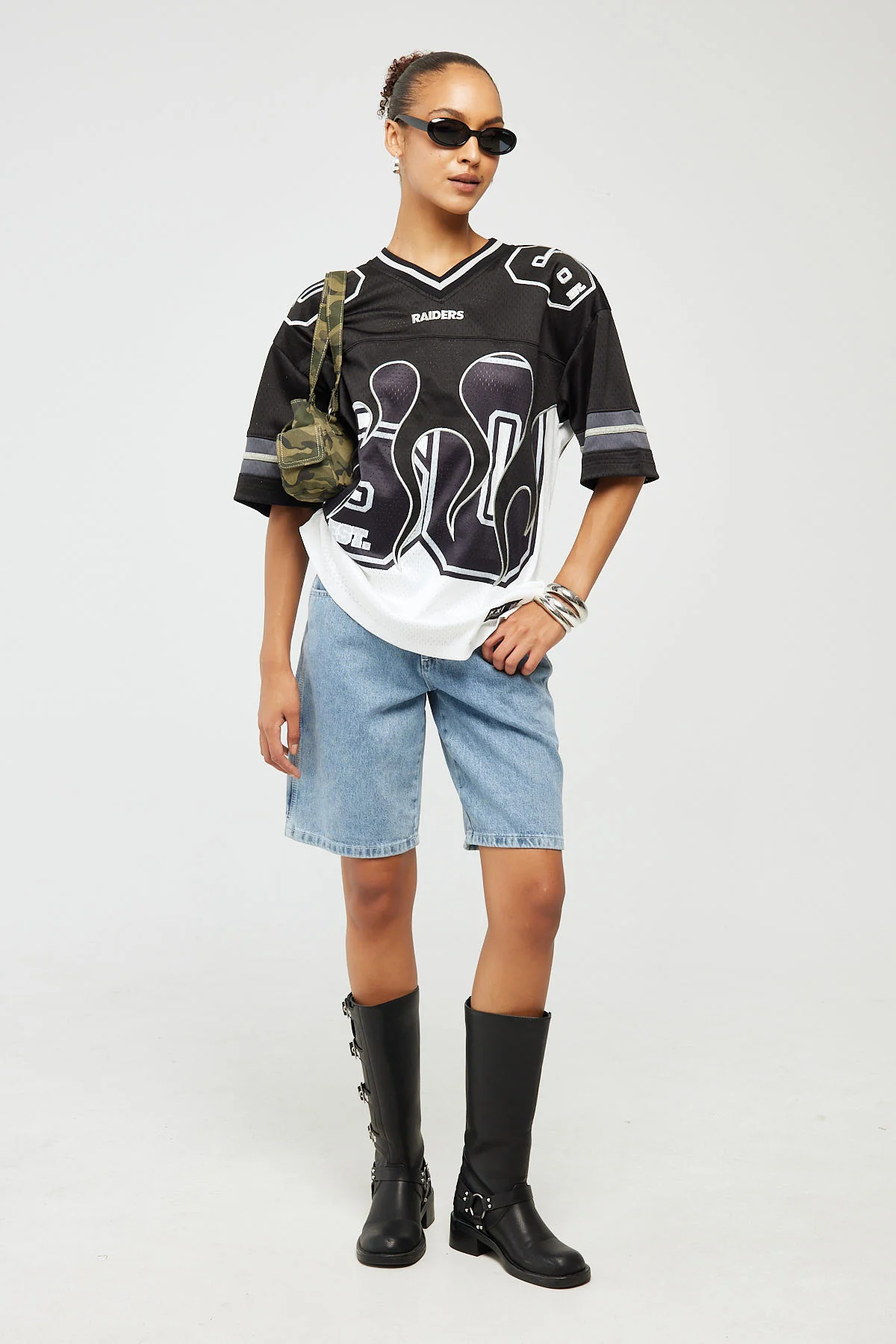Nena & Pasadena LV-Raiders Flame Jersey Black/White - Image 3