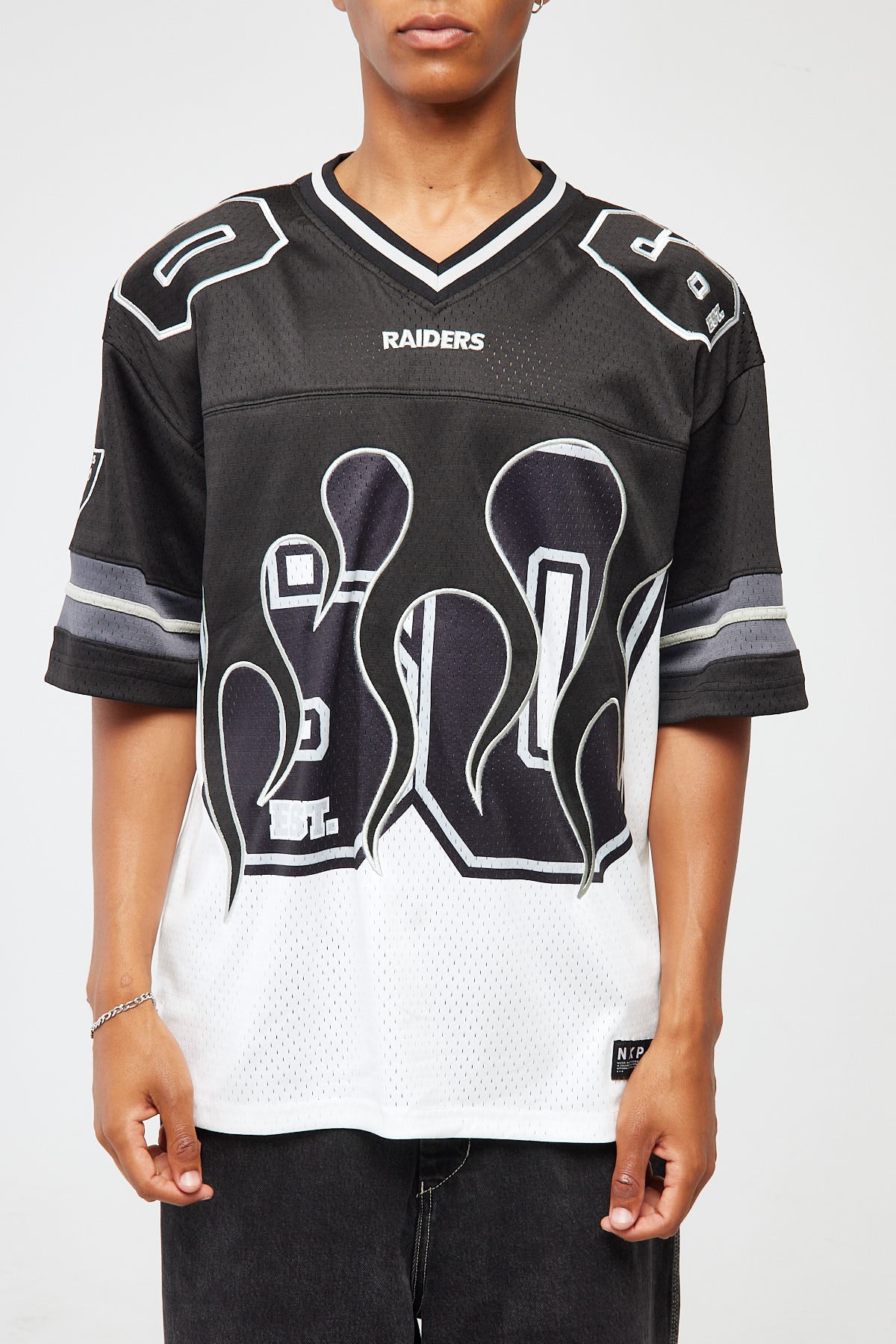 Nena & Pasadena LV-Raiders Flame Jersey Black/White - Image 8