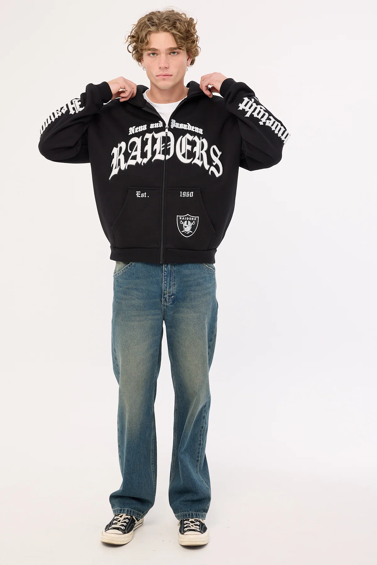 Nena & Pasadena LV-Raiders Coach Zip Hoodie Jet Black - Image 2