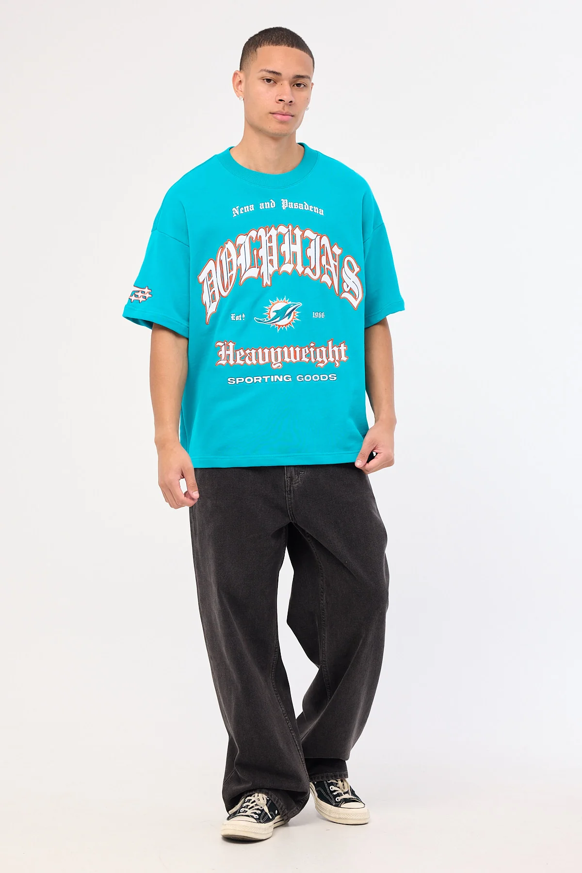 Nena & Pasadena M-Dolphins Coach Tee Aqua - Image 2