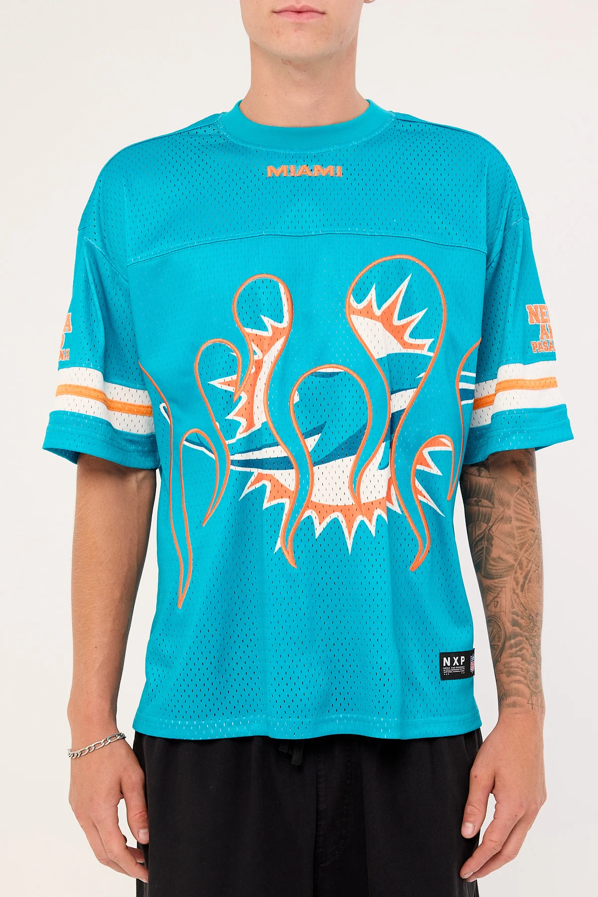 Nena & Pasadena M-Dolphins Flame Tee Aqua - Image 7