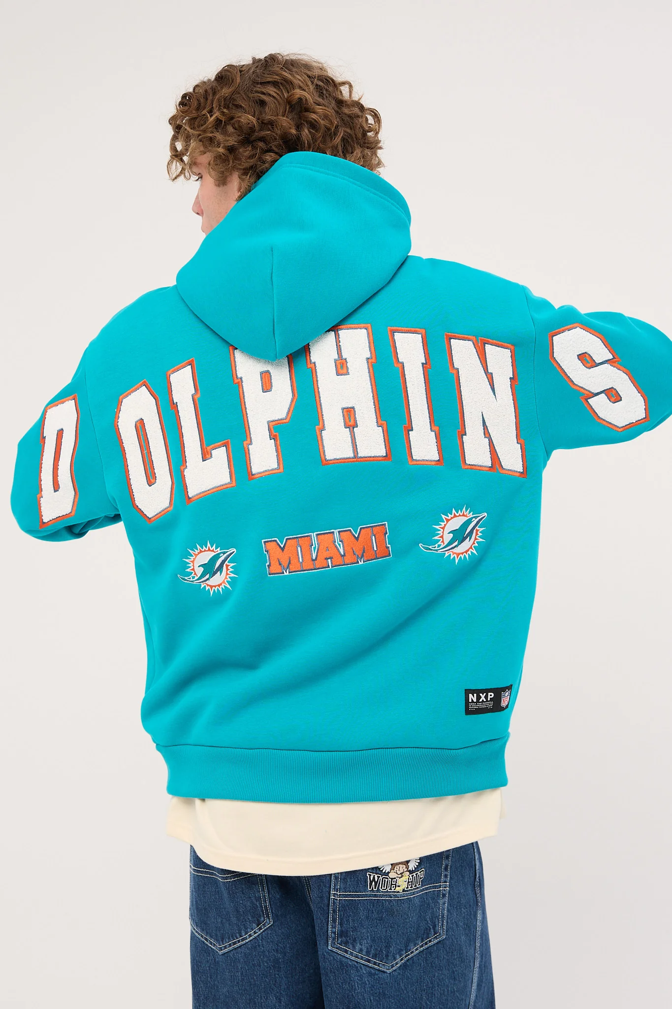 Nena & Pasadena M-Dolphins Surround Hoodie Aqua