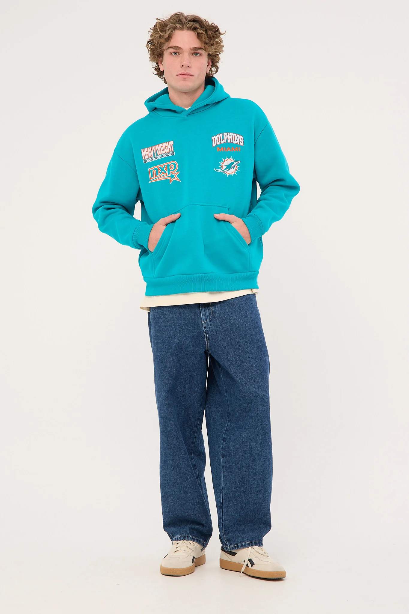 Nena & Pasadena M-Dolphins Surround Hoodie Aqua - Image 3