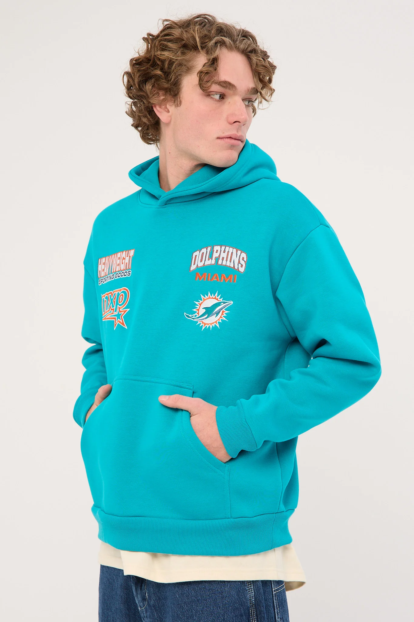 Nena & Pasadena M-Dolphins Surround Hoodie Aqua - Image 4