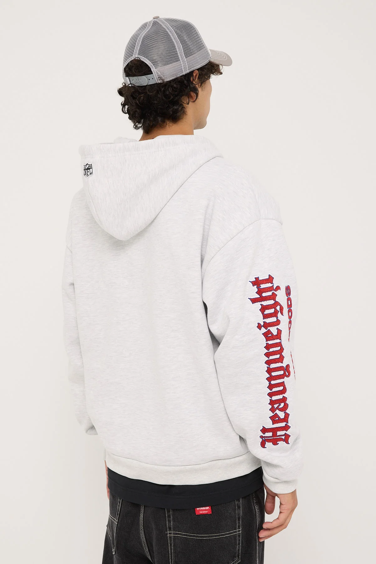 Nena & Pasadena NY-Giants Coach Zip Hoodie Snow Marle - Image 5