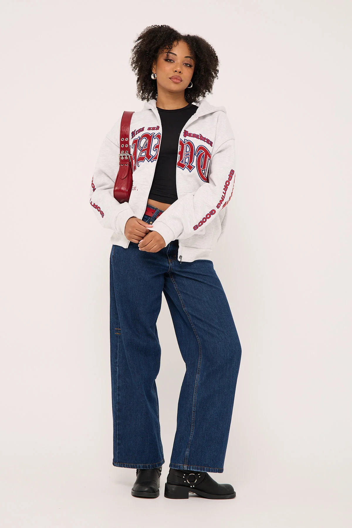 Nena & Pasadena NY-Giants Coach Zip Hoodie Snow Marle - Image 8