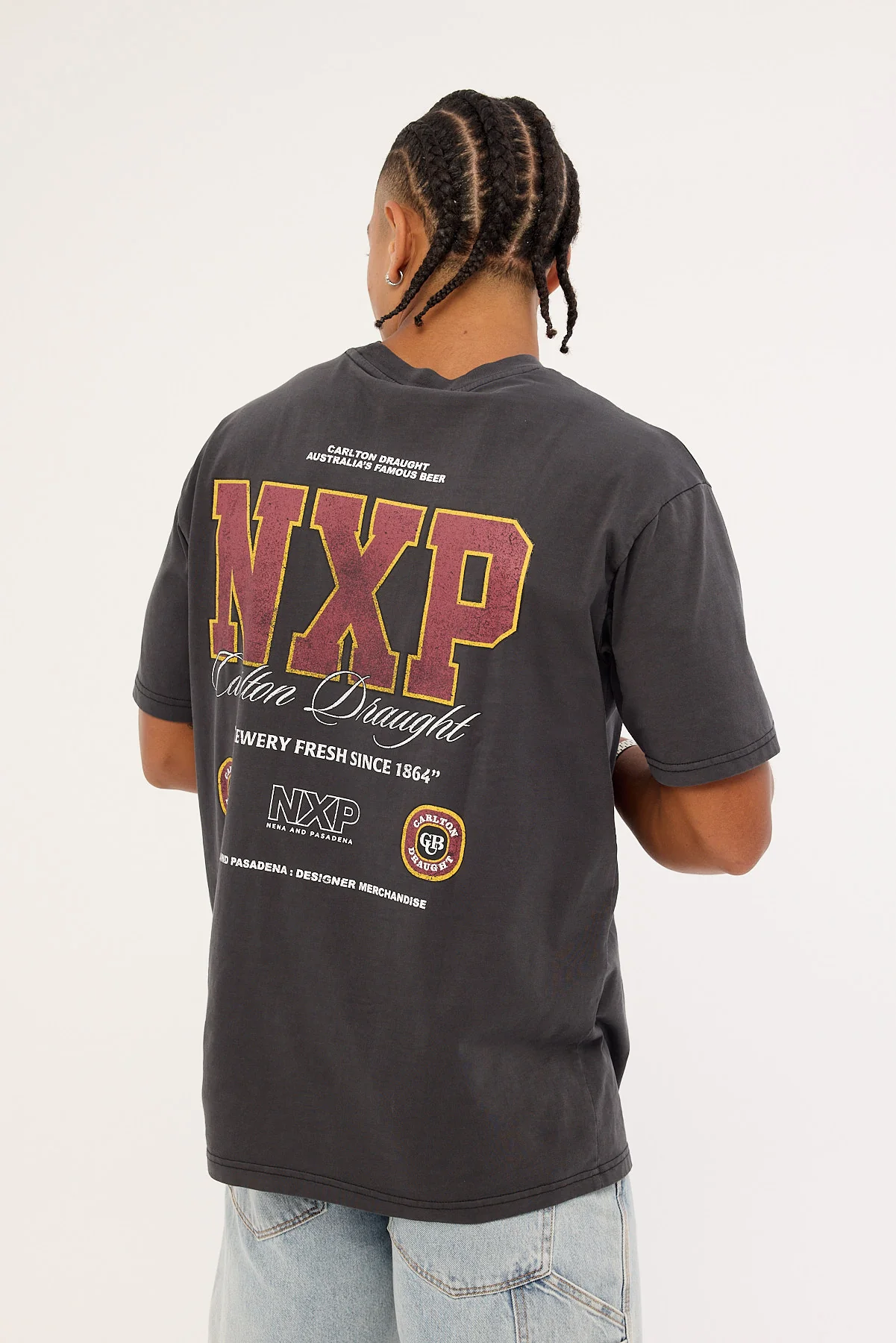Nena & Pasadena Revival Box Fit Tee Pigment Black
