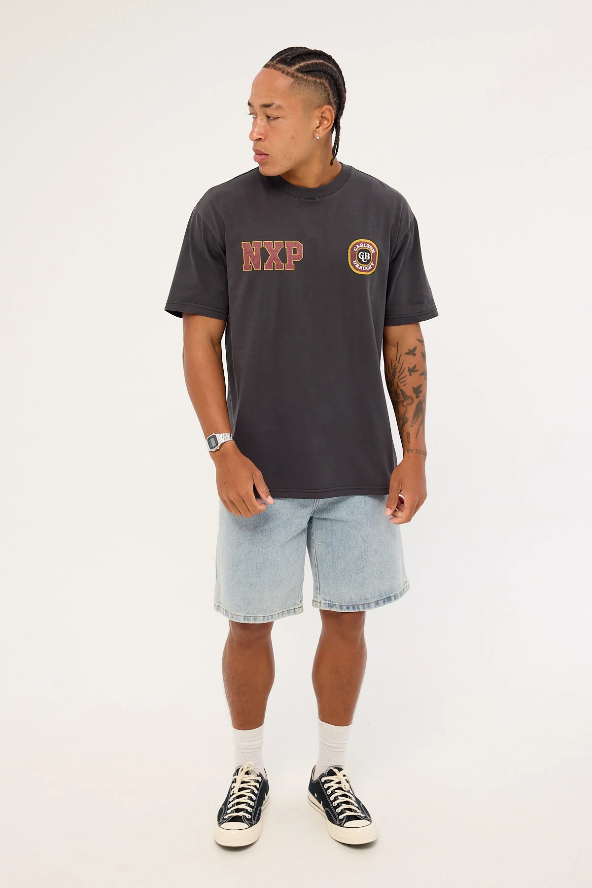 Nena & Pasadena Revival Box Fit Tee Pigment Black - Image 2